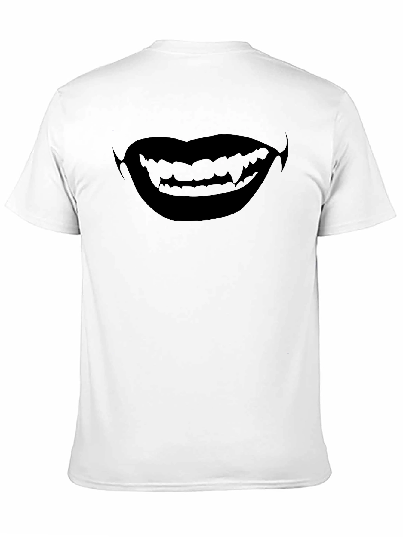Black Vampire Smile Graphic T-Shirt - Halloween Ready view 11