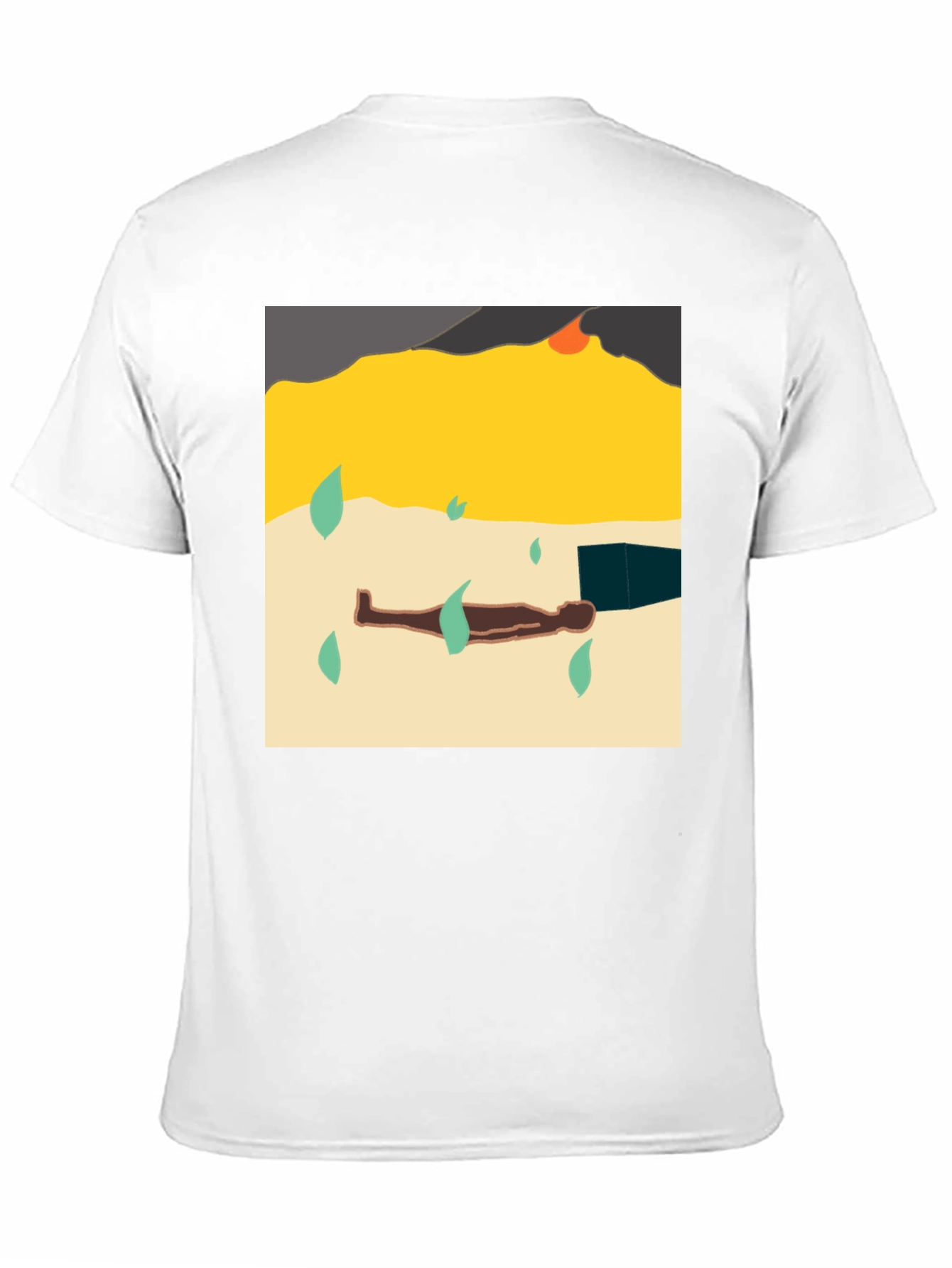 Black Abstract Design Tee - Modern Art T-Shirt view 11