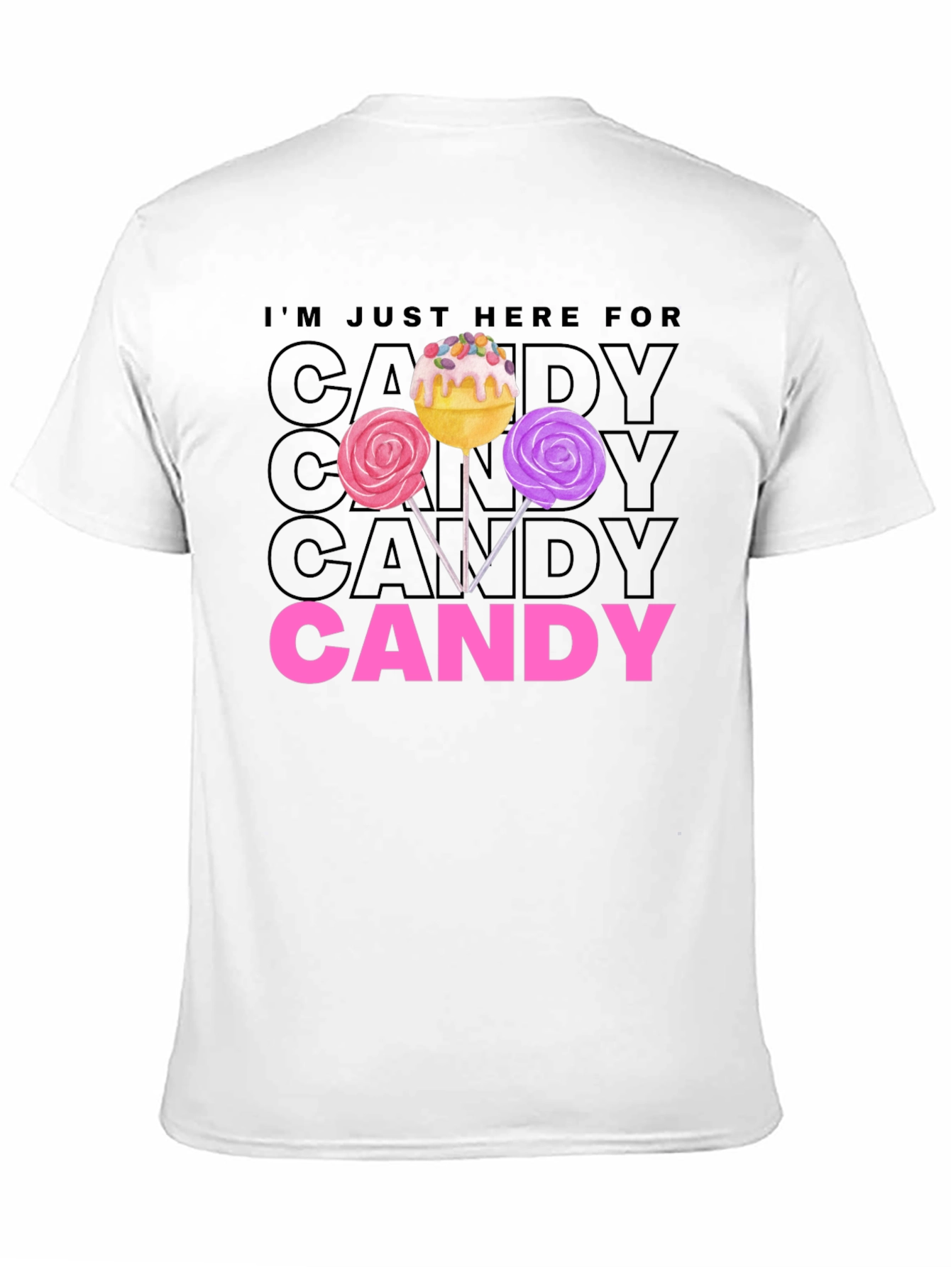 Black Candy Lover T-Shirt - Just Here For Candy Tee view 11