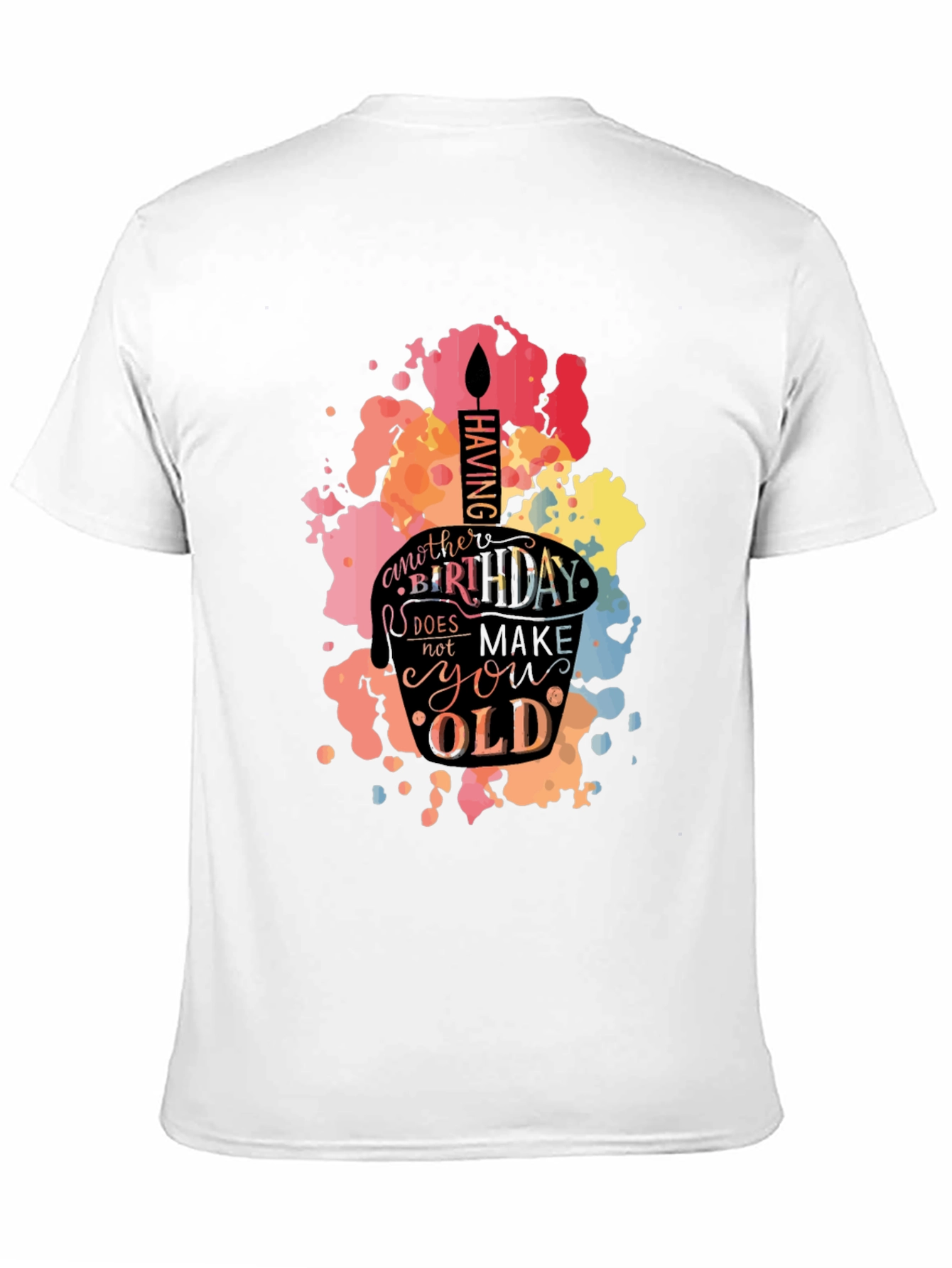 Black Birthday Cake T-Shirt - Unisex Graphic Tee view 11