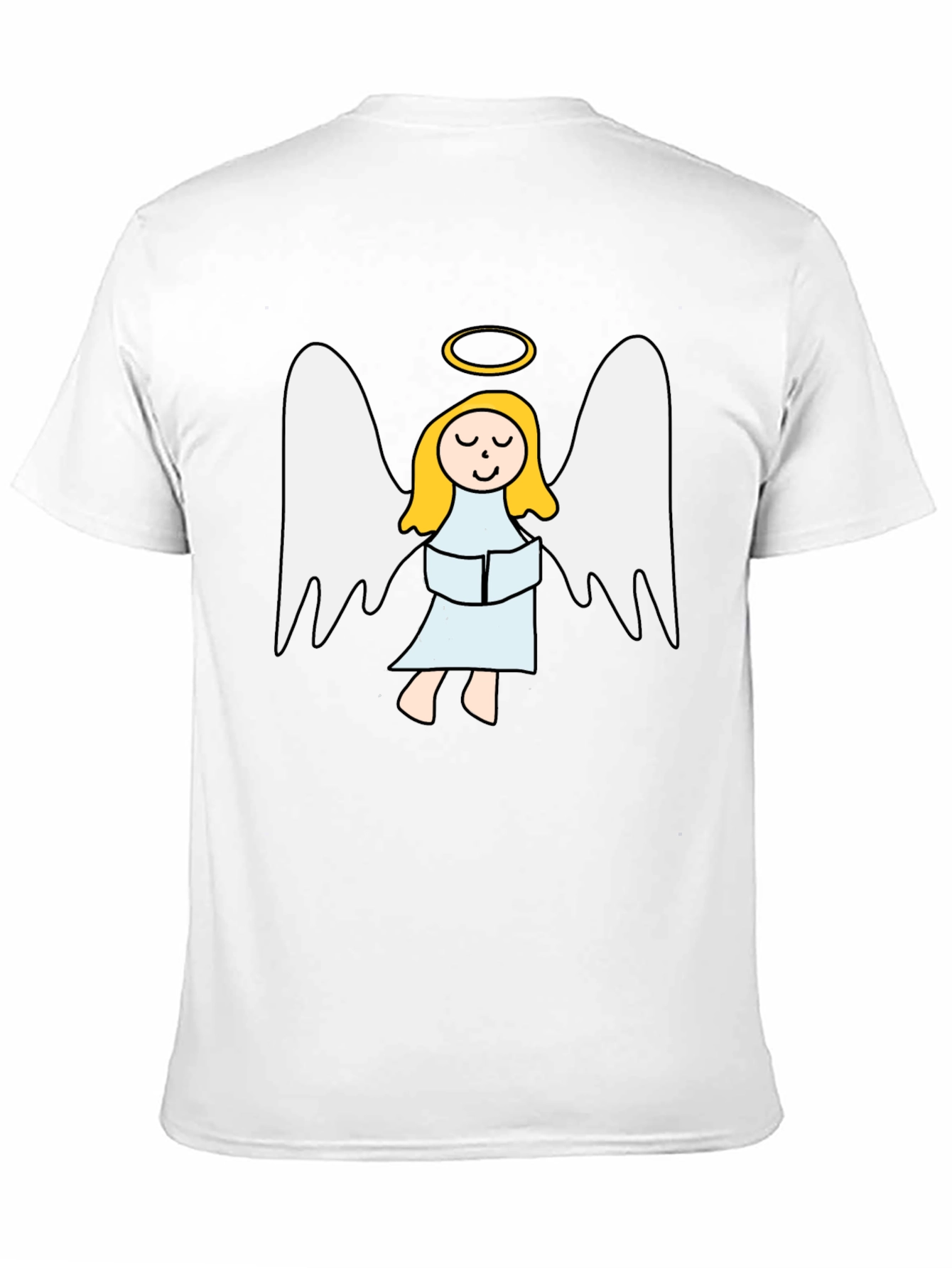 Black Angel Graphic Tee - Black Cotton T-Shirt view 11