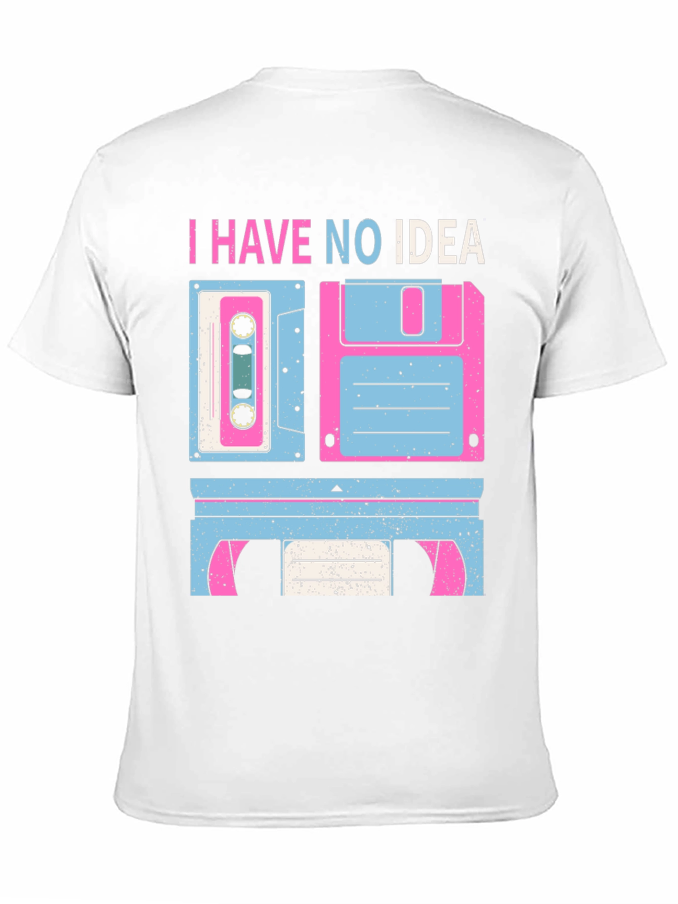 Black I Have No Idea Retro Media T-Shirt view 11