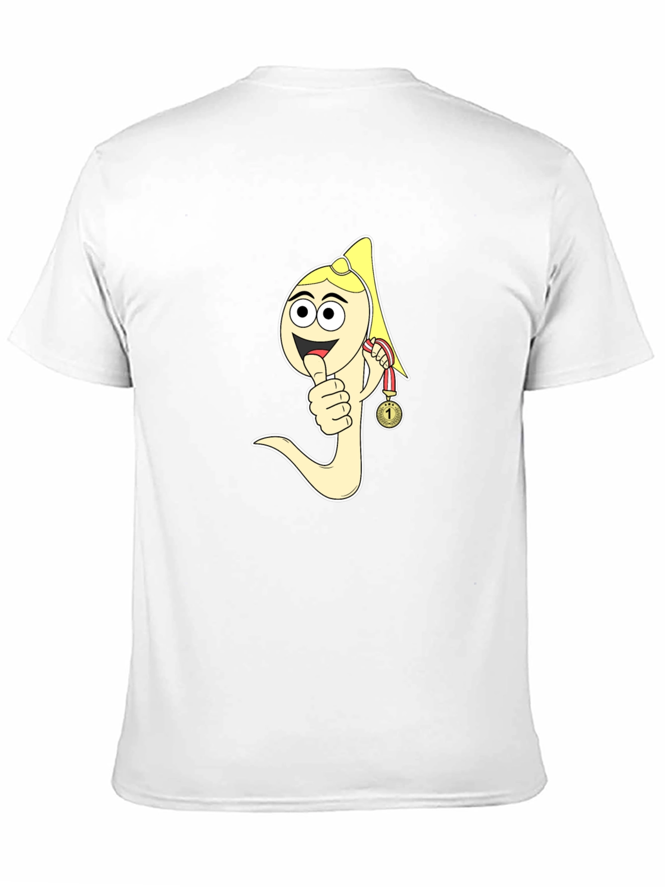 Black Funny Sperm Cartoon Graphic Black T-Shirt view 11