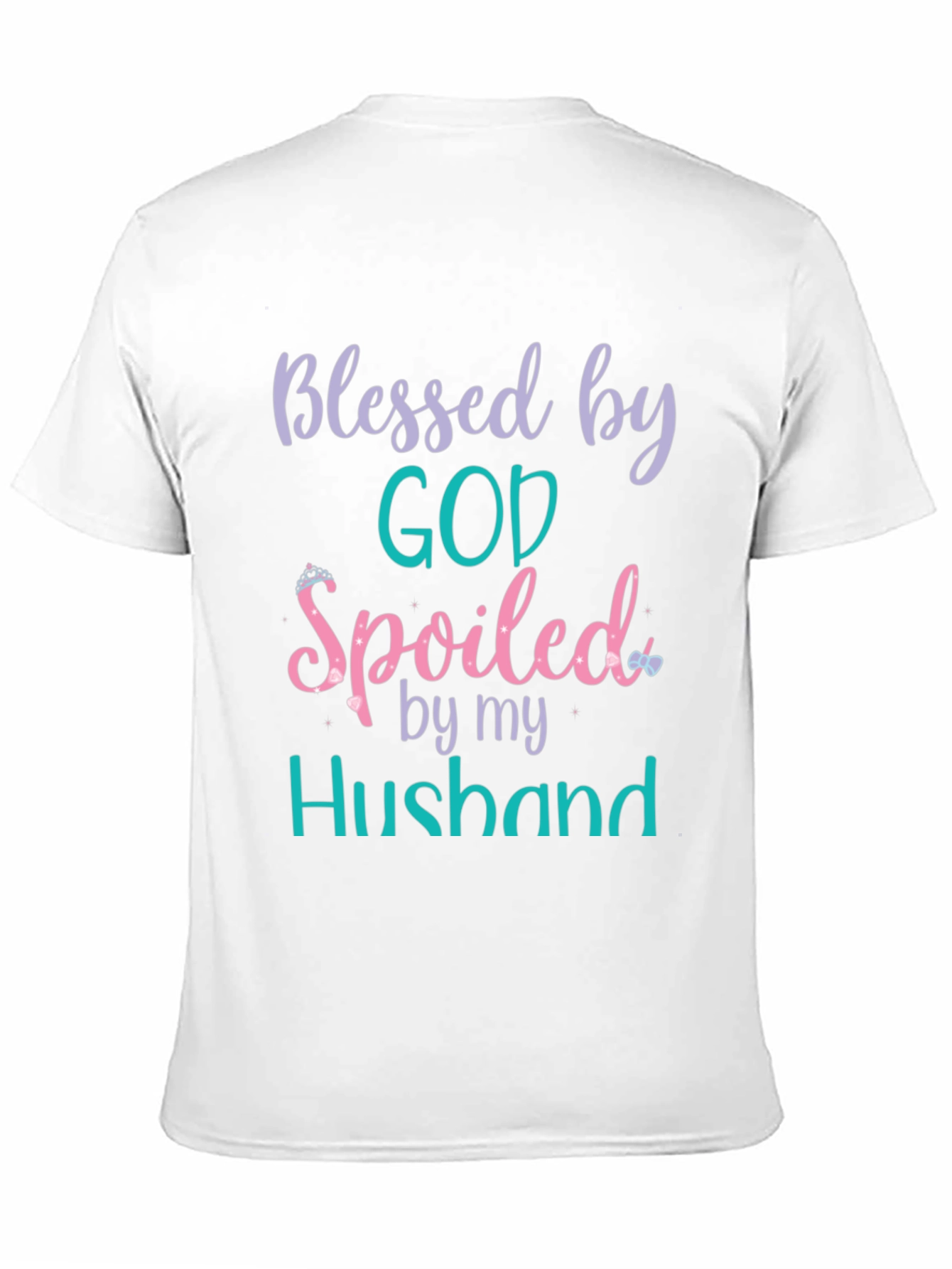 Black Blessed by God, Spoiled by My Husband T-Shirt view 11