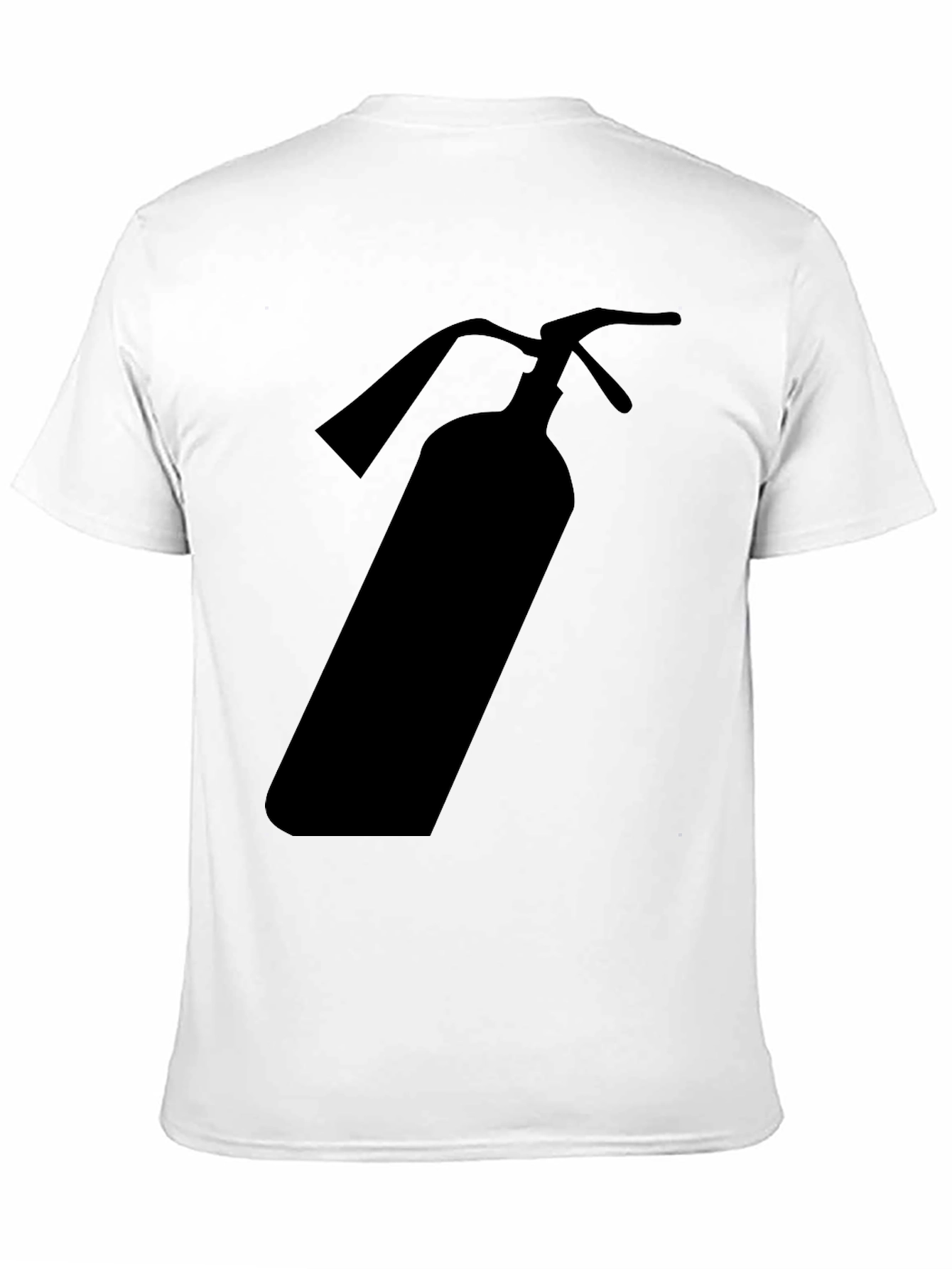Black Fire Extinguisher Graphic Tee - Black Cotton T-Shirt view 11