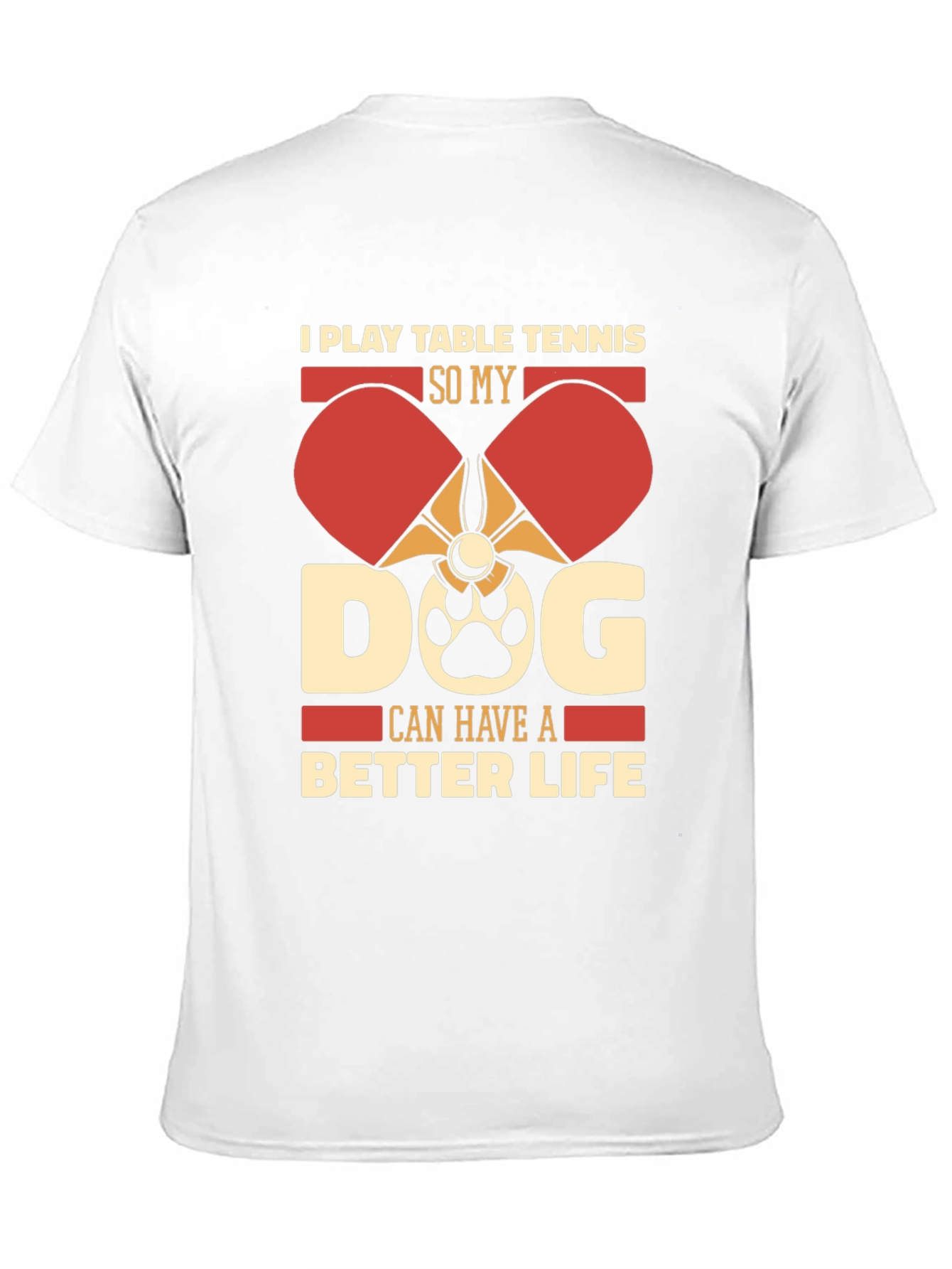 Black Table Tennis Dog Lover T-Shirt view 11