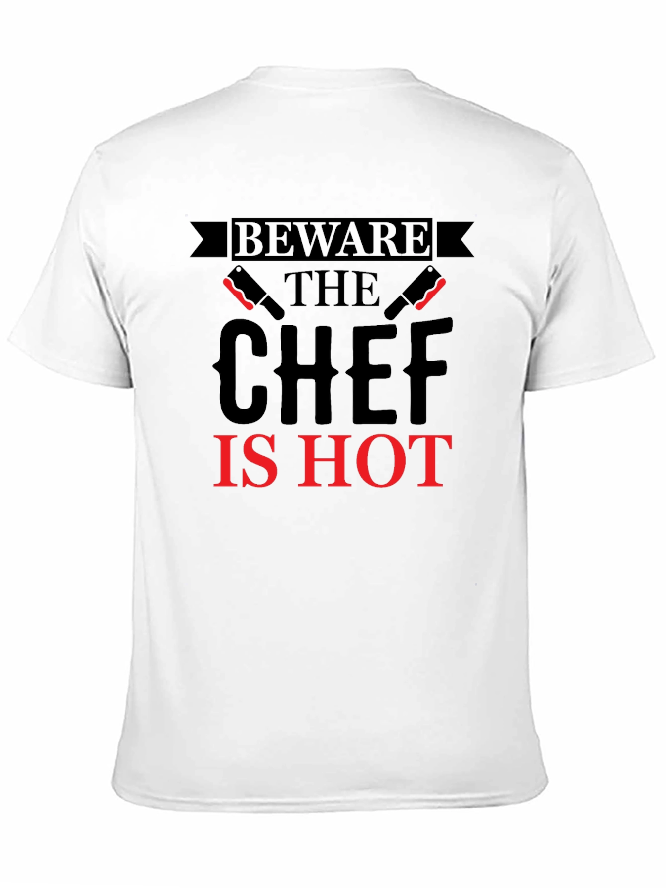 Black Beware The Chef Is Hot T-Shirt - Black view 11