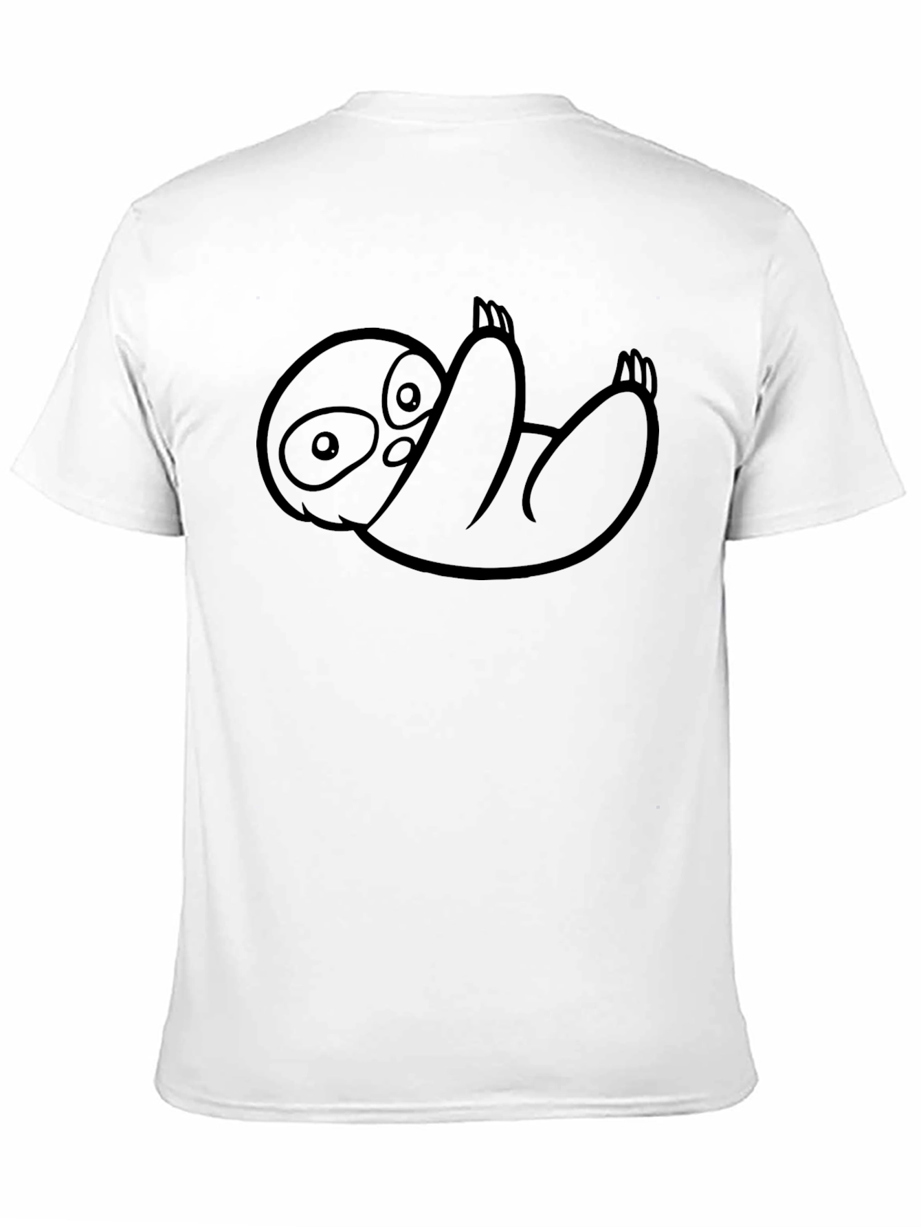 Black Sloth Graphic Tee - Relaxed Fit Black T-Shirt view 11