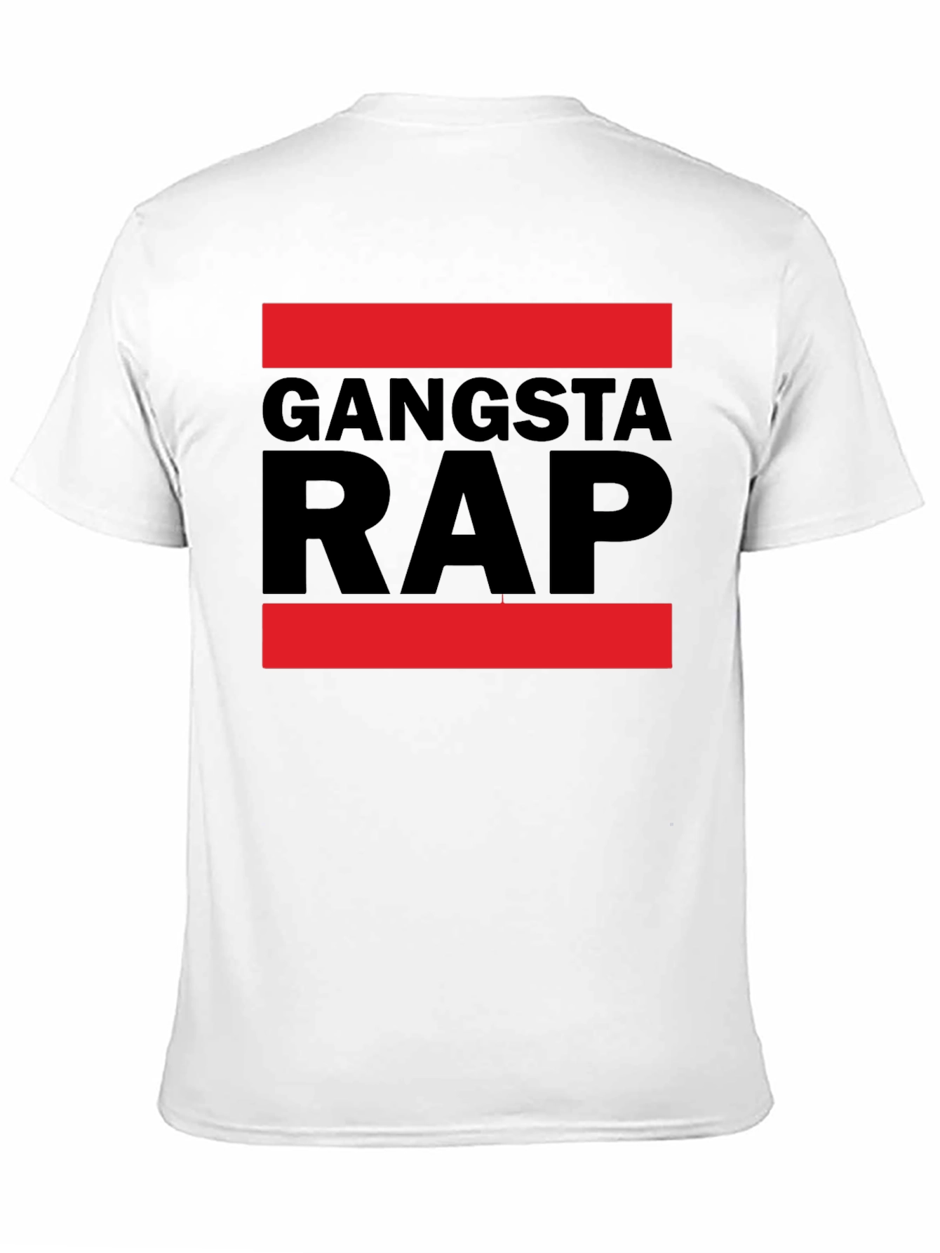 Black Gangsta Rap Graphic Tee - Black Cotton Blend view 11
