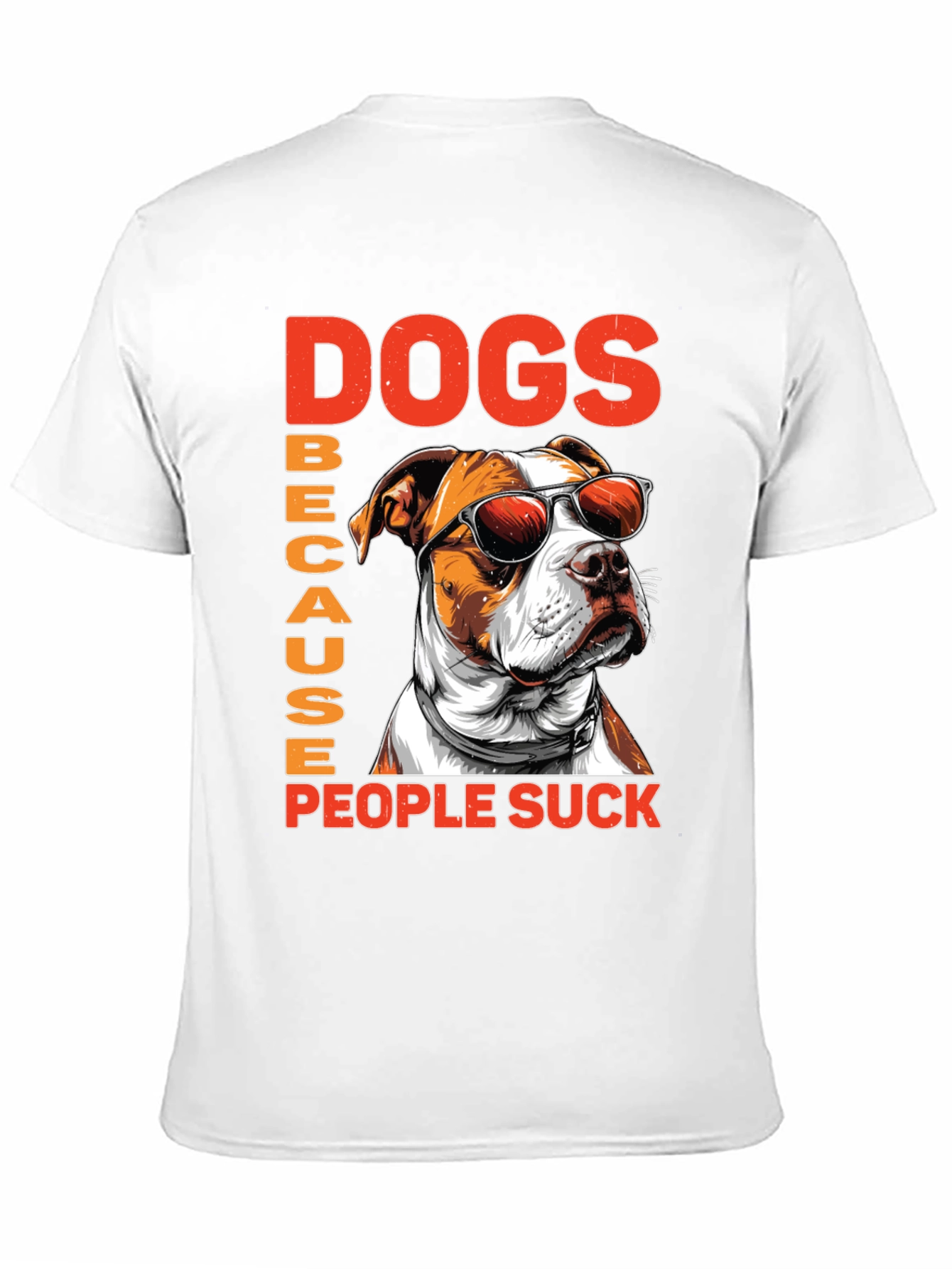 Black Dogs Because People Suck Graphic Tee view 11
