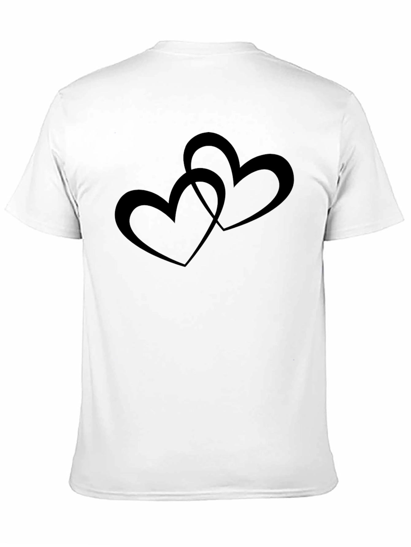 Black Heart Tee - Minimalist Black Cotton Blend T-Shirt view 11