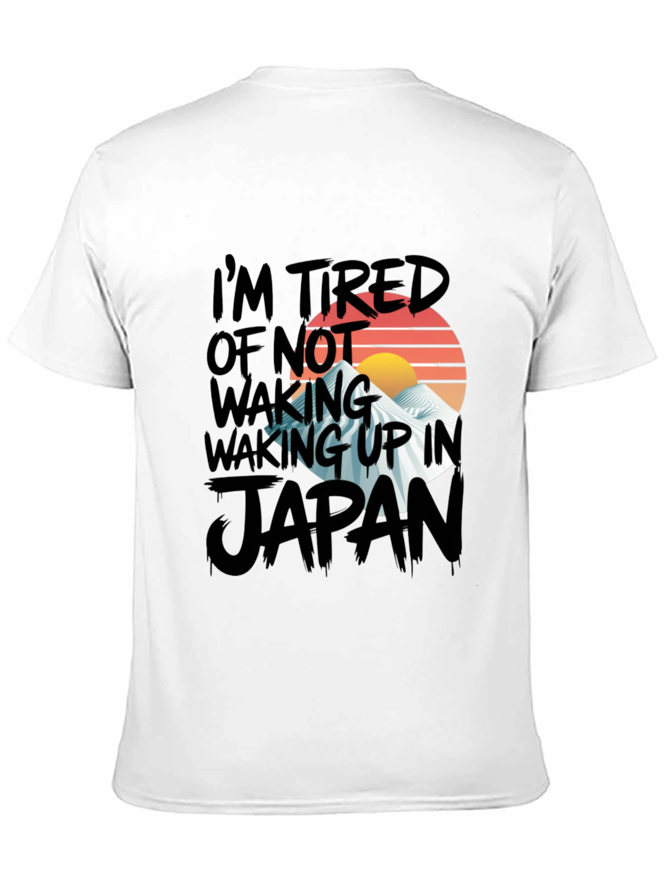 Black Japan Graphic Tee - I'm Tired of Not Waking Up view 11