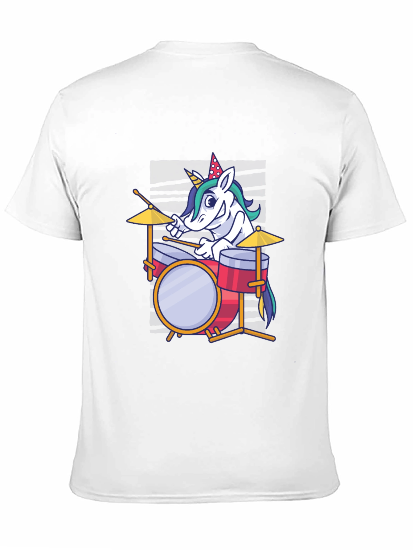 Black Unicorn Drummer Graphic Tee - Fun & Unique T-Shirt view 11