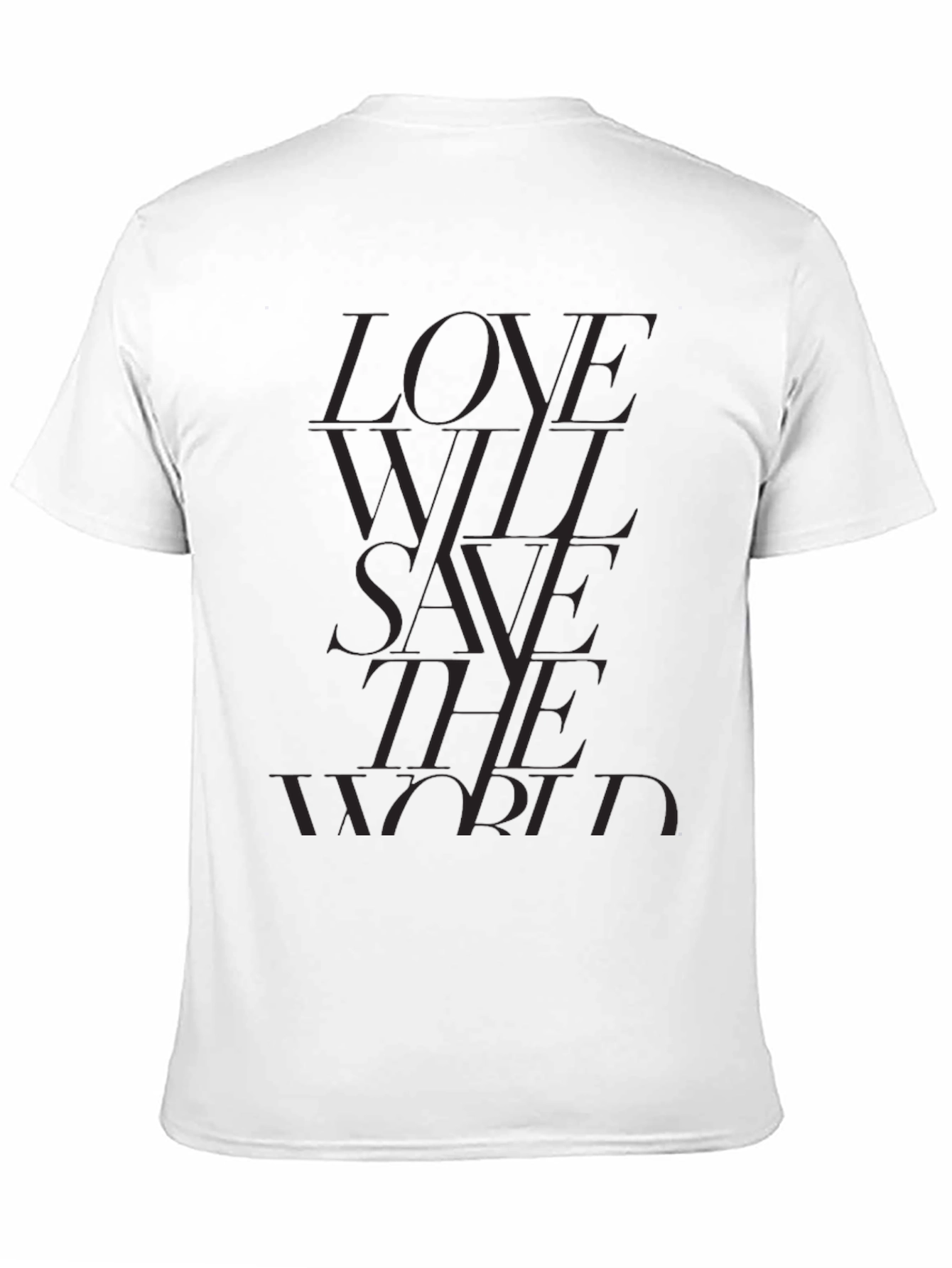 Black Love Will Save T-Shirt - Black Stylish Tee view 11
