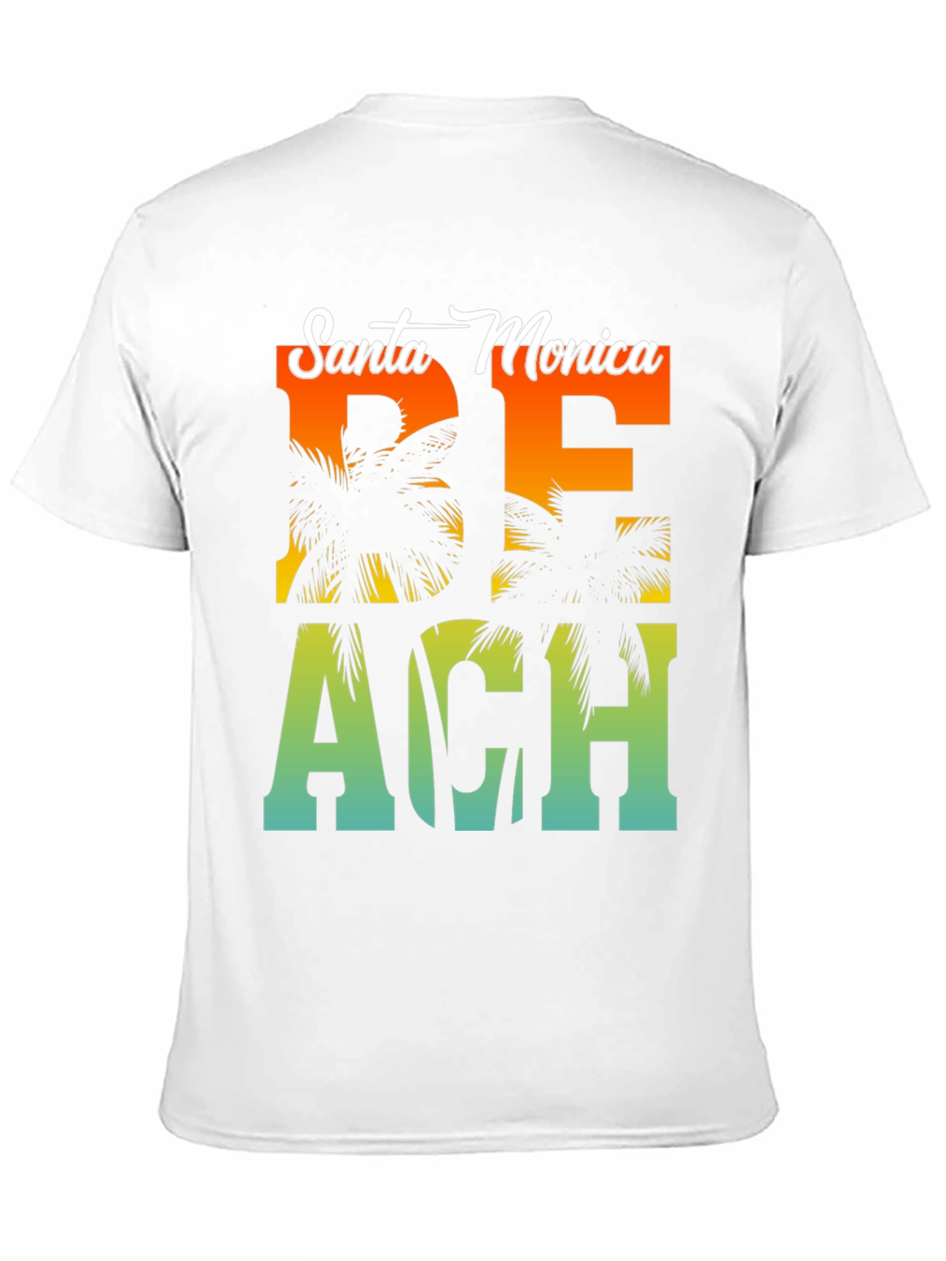 Black Santa Monica Beach Palm Graphic Tee view 11