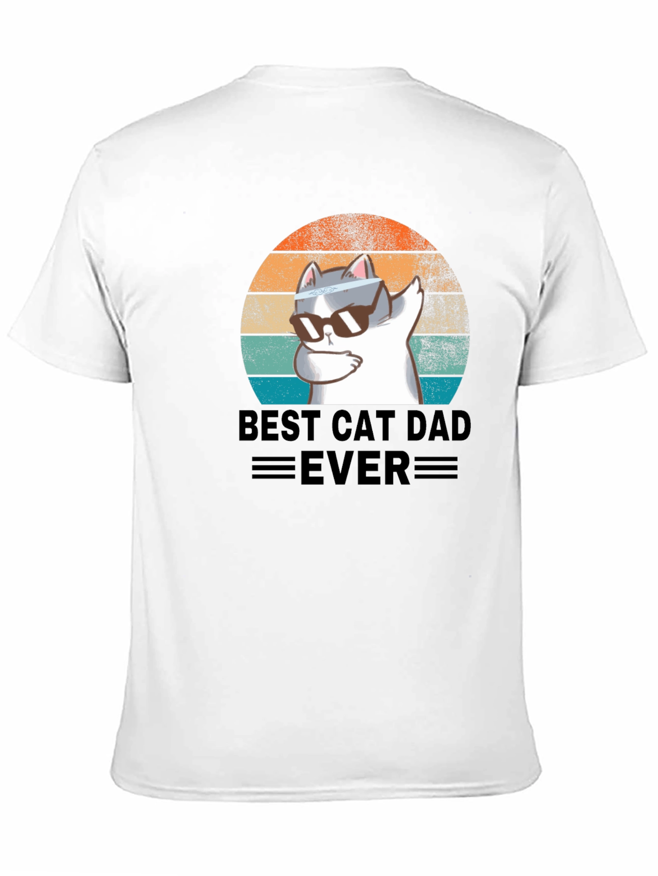 Black Best Cat Dad Ever T-Shirt view 11