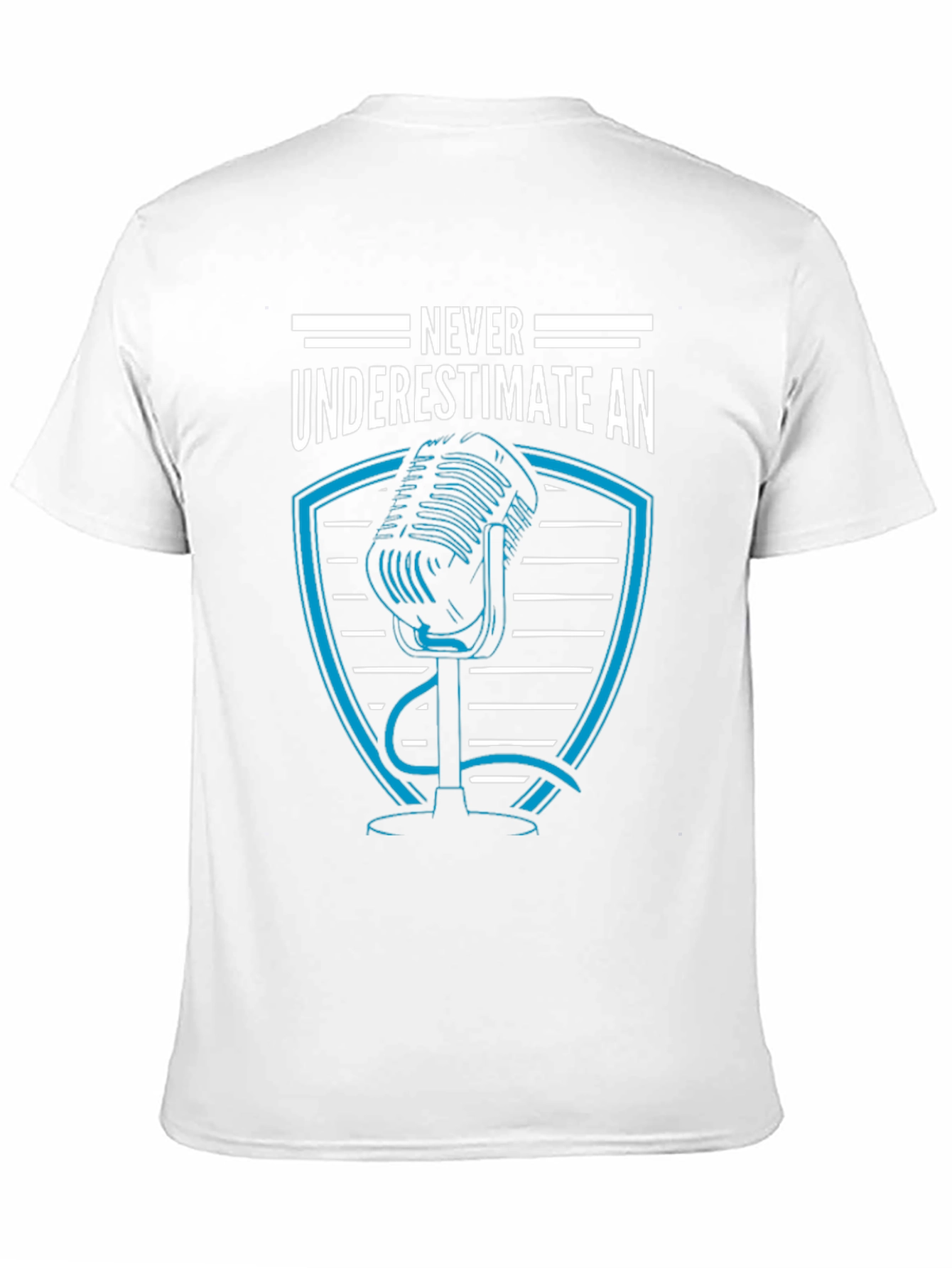 Black Never Underestimate T-Shirt - Microphone Graphic Tee view 11