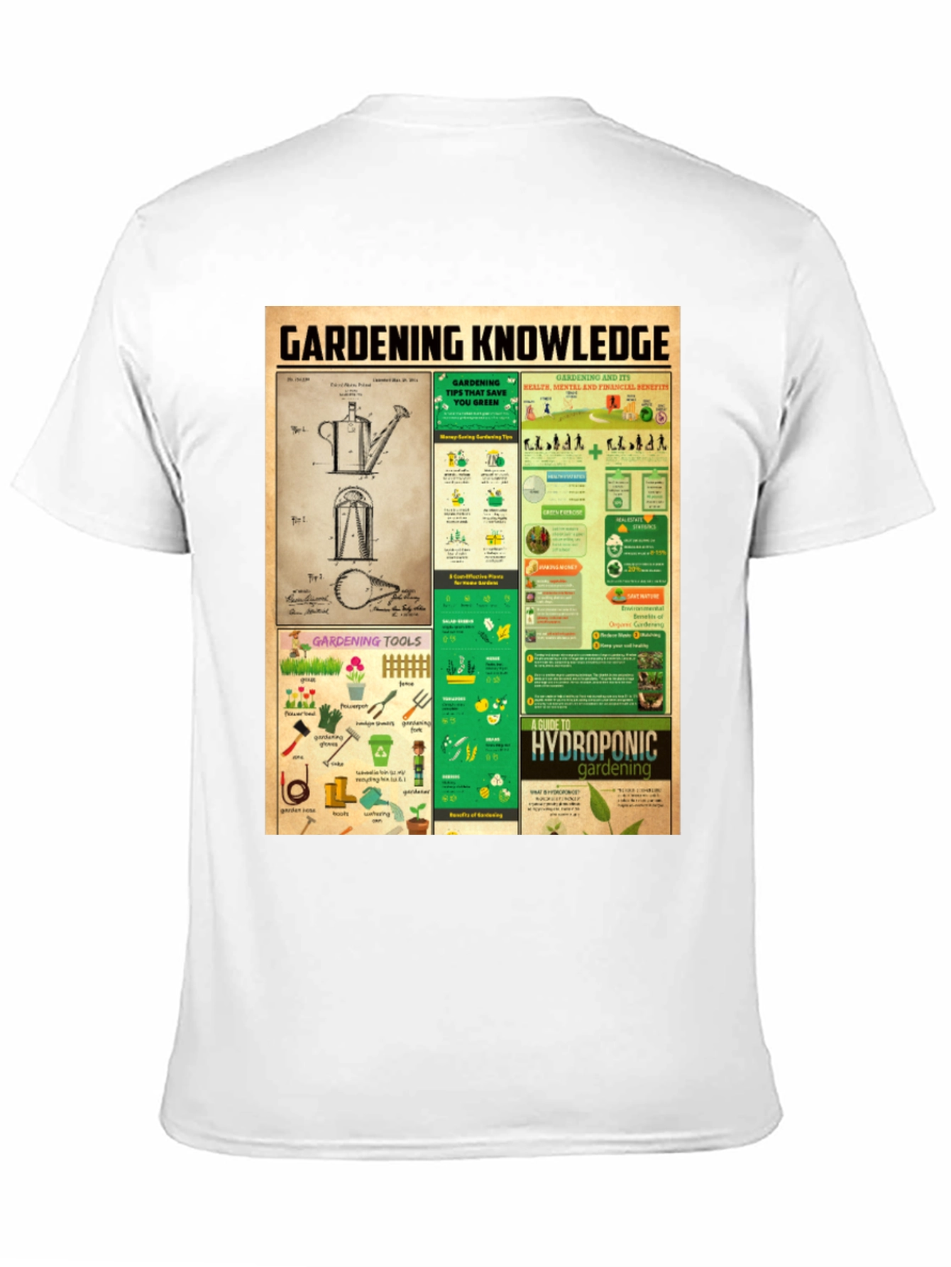 Black Gardening Knowledge T-Shirt view 11