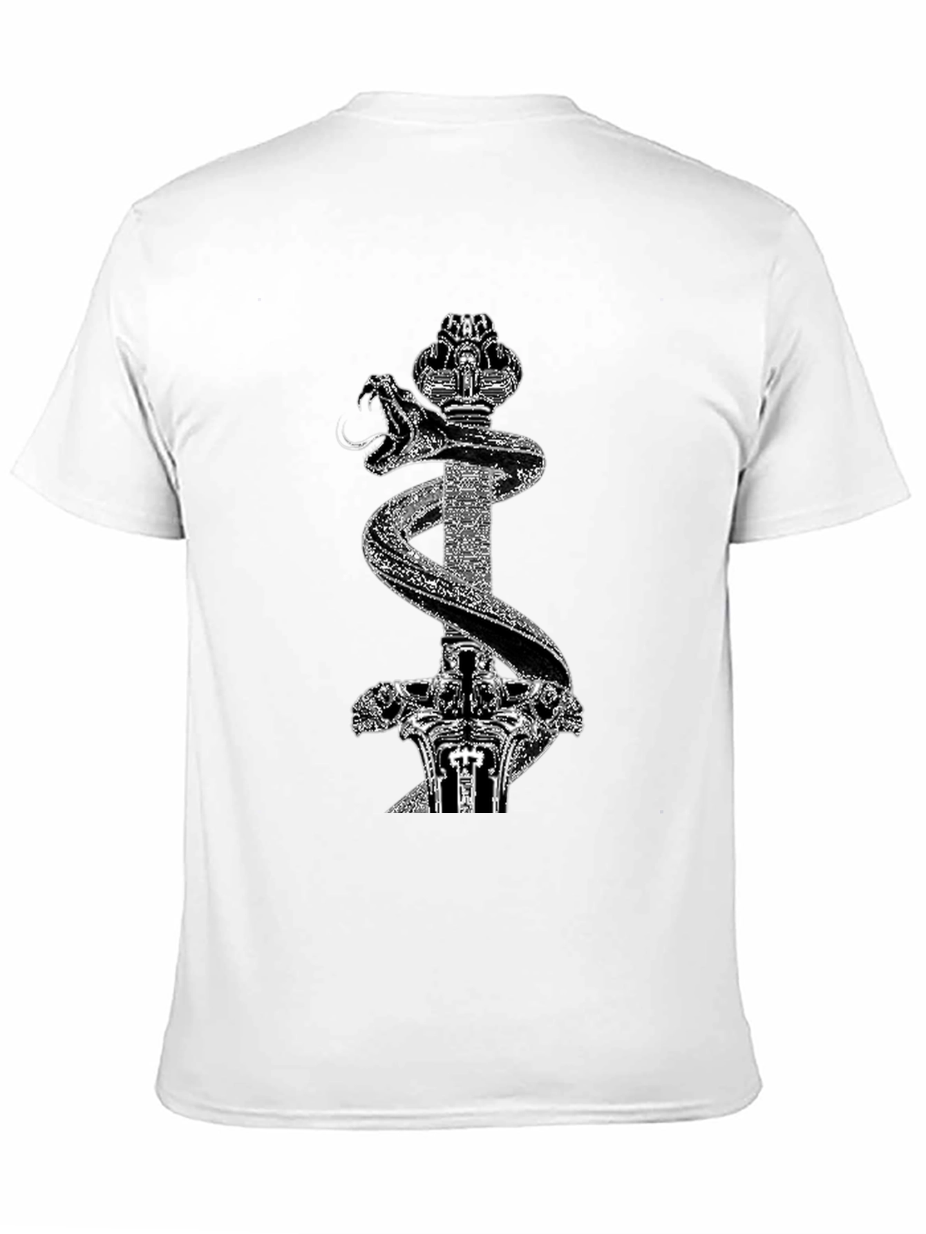 Black Black T-Shirt with Snake & Sword Graphic view 11