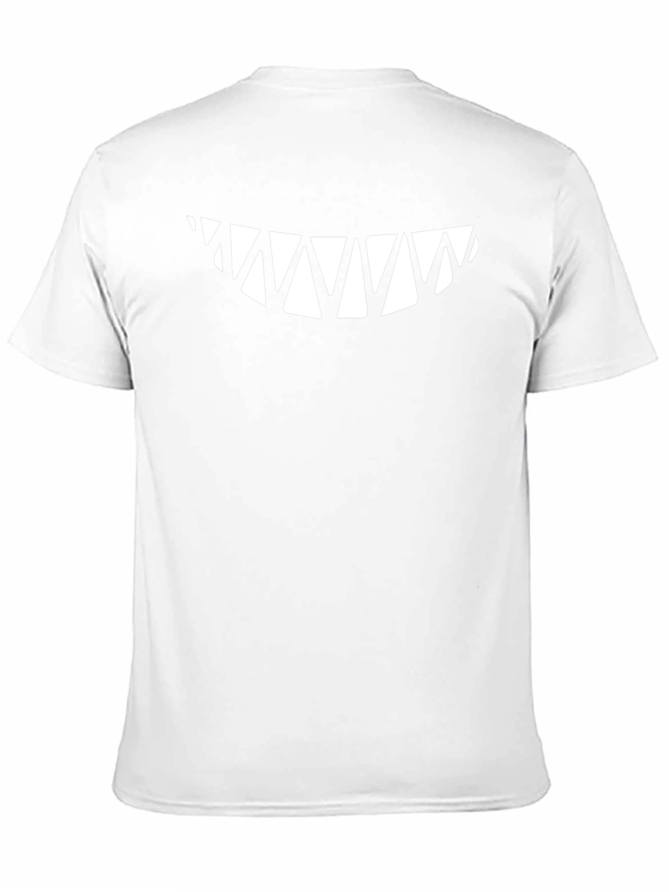 Black Men's Black T-Shirt with Sharp Teeth Graphic view 11