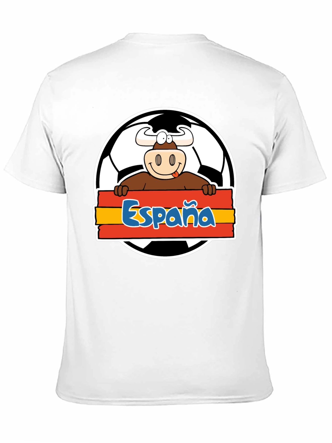 Black Spain Soccer Bull T-Shirt - Viva España Football Tee! view 11