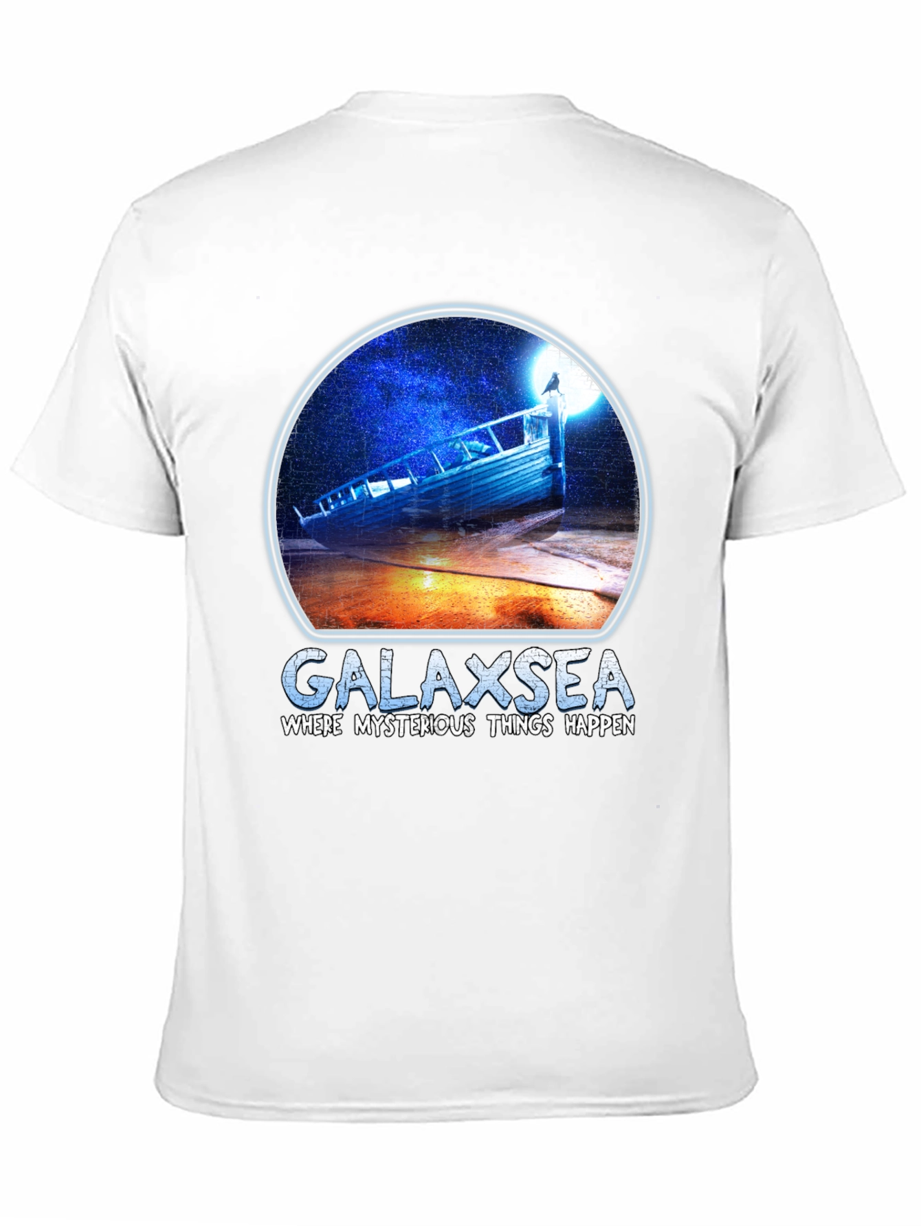 Black Galaxsea Graphic T-Shirt - Mysterious Design view 11