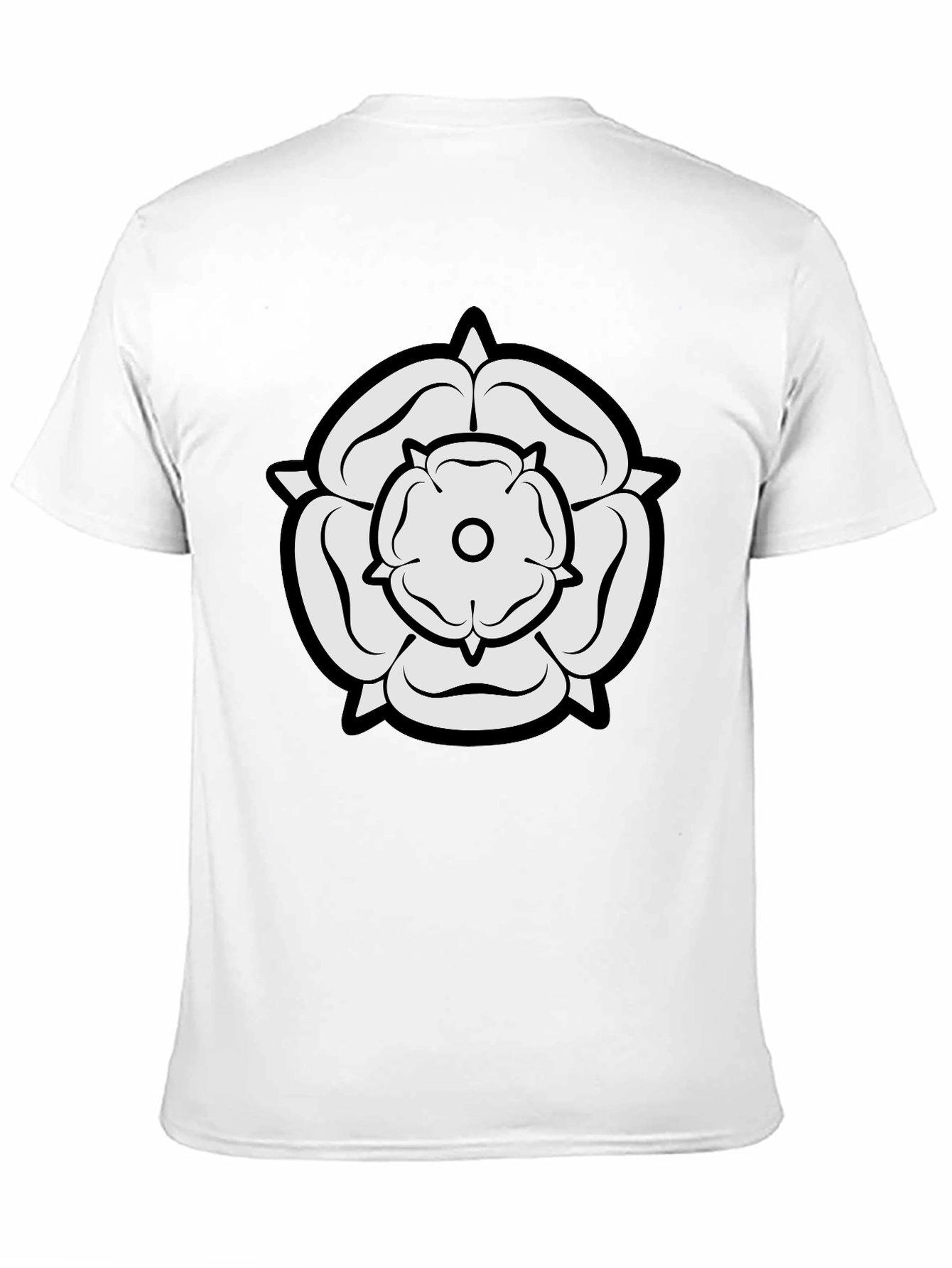 Black White Rose Graphic Black Tee view 11