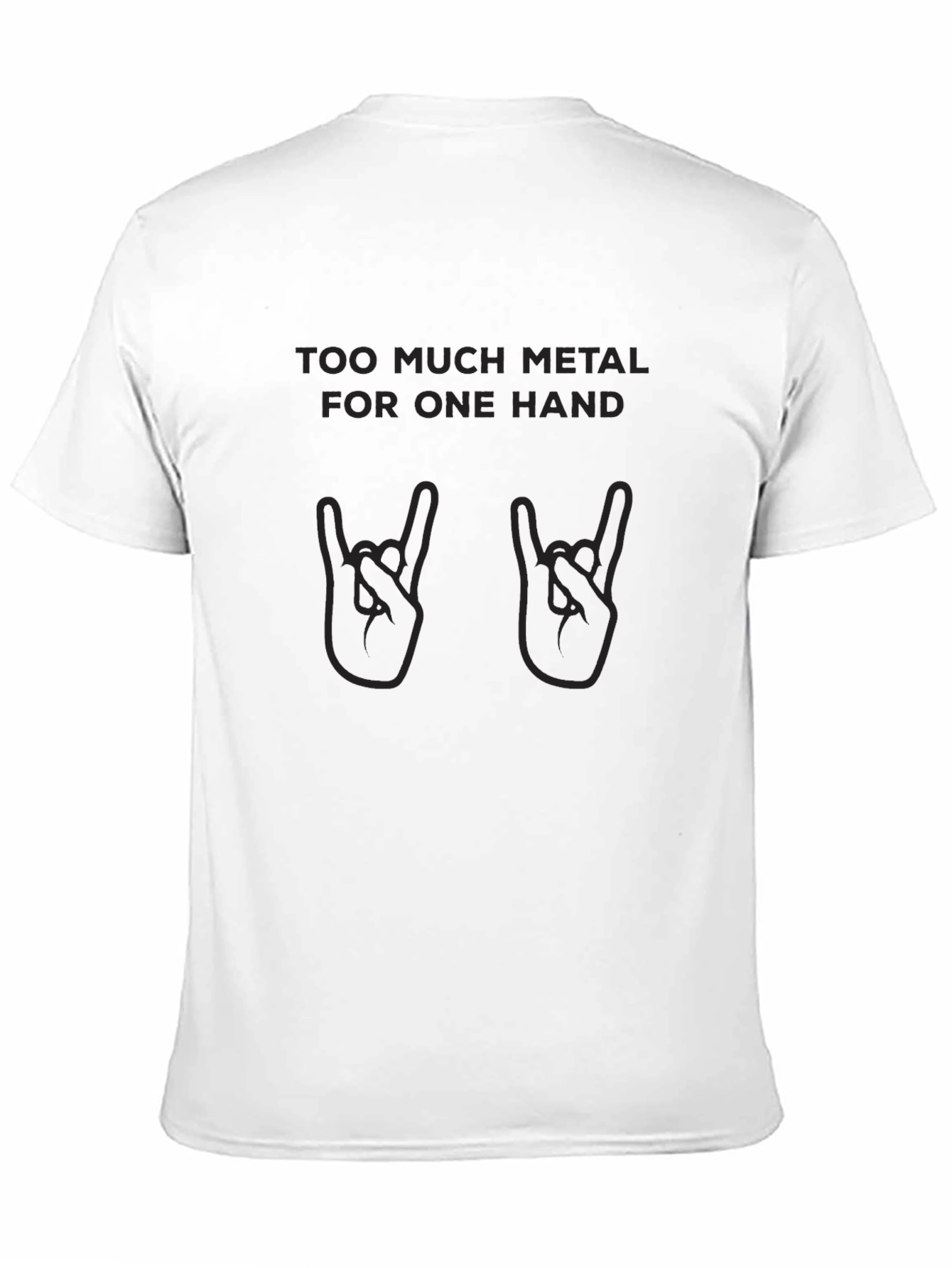Black Metal Hand Sign T-Shirt view 11