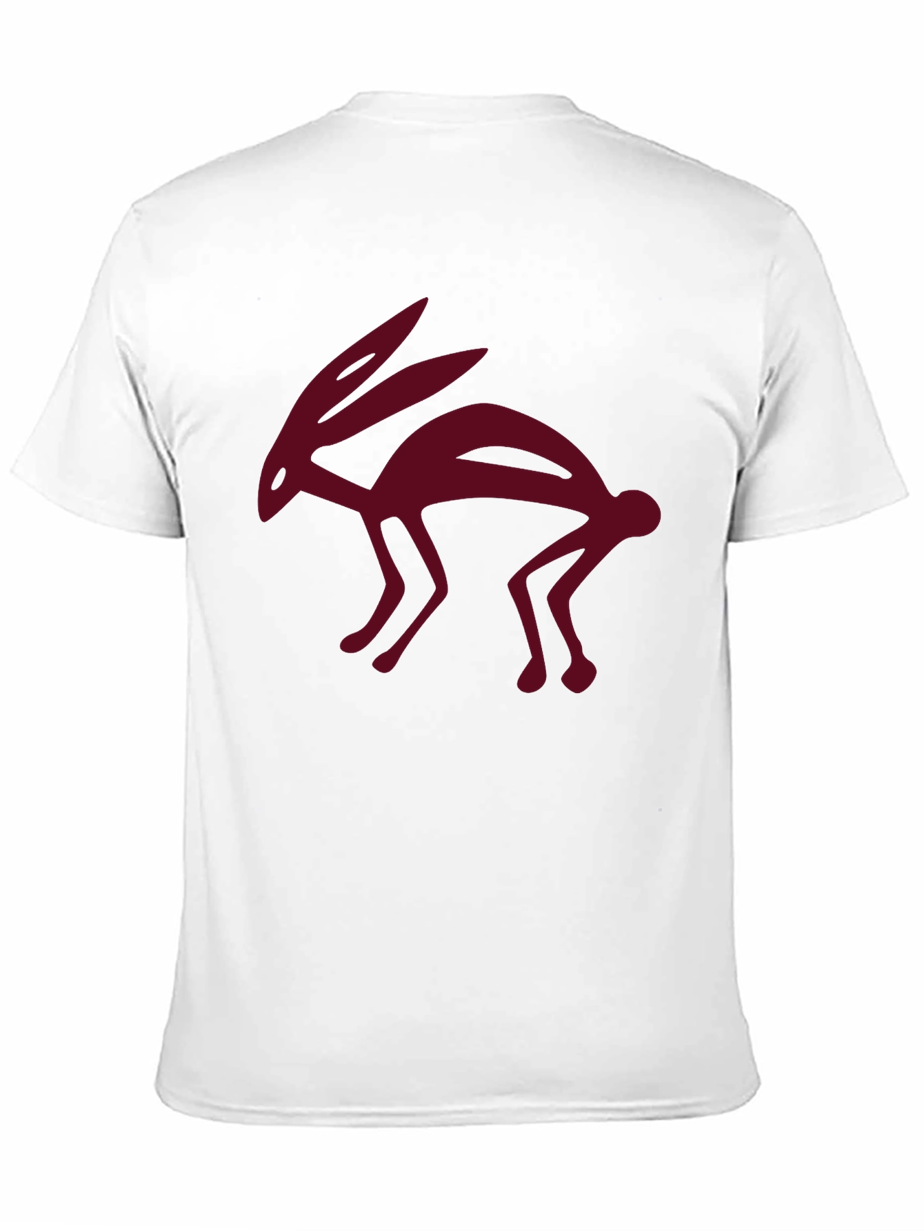 Black Unique Hare Design Black T-Shirt view 11