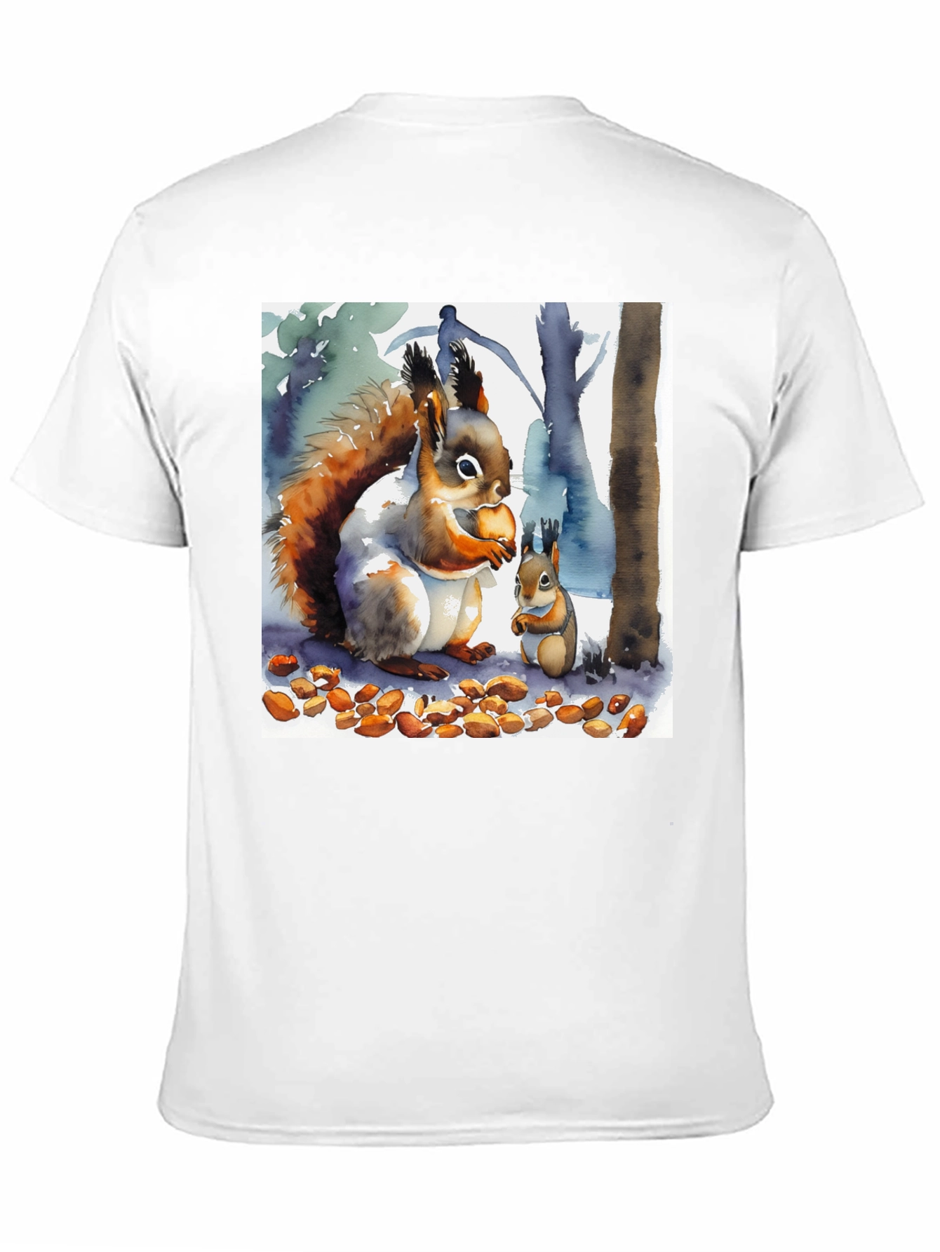 Black Squirrel Watercolor Graphic Tee view 11