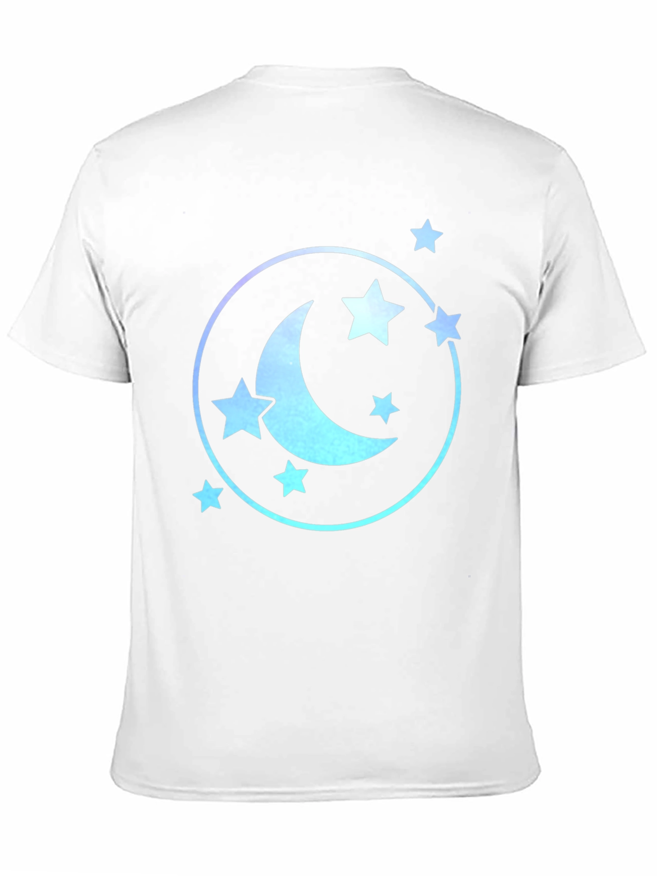 Black Celestial Moon & Stars Graphic Tee - Black Cotton Blend view 11