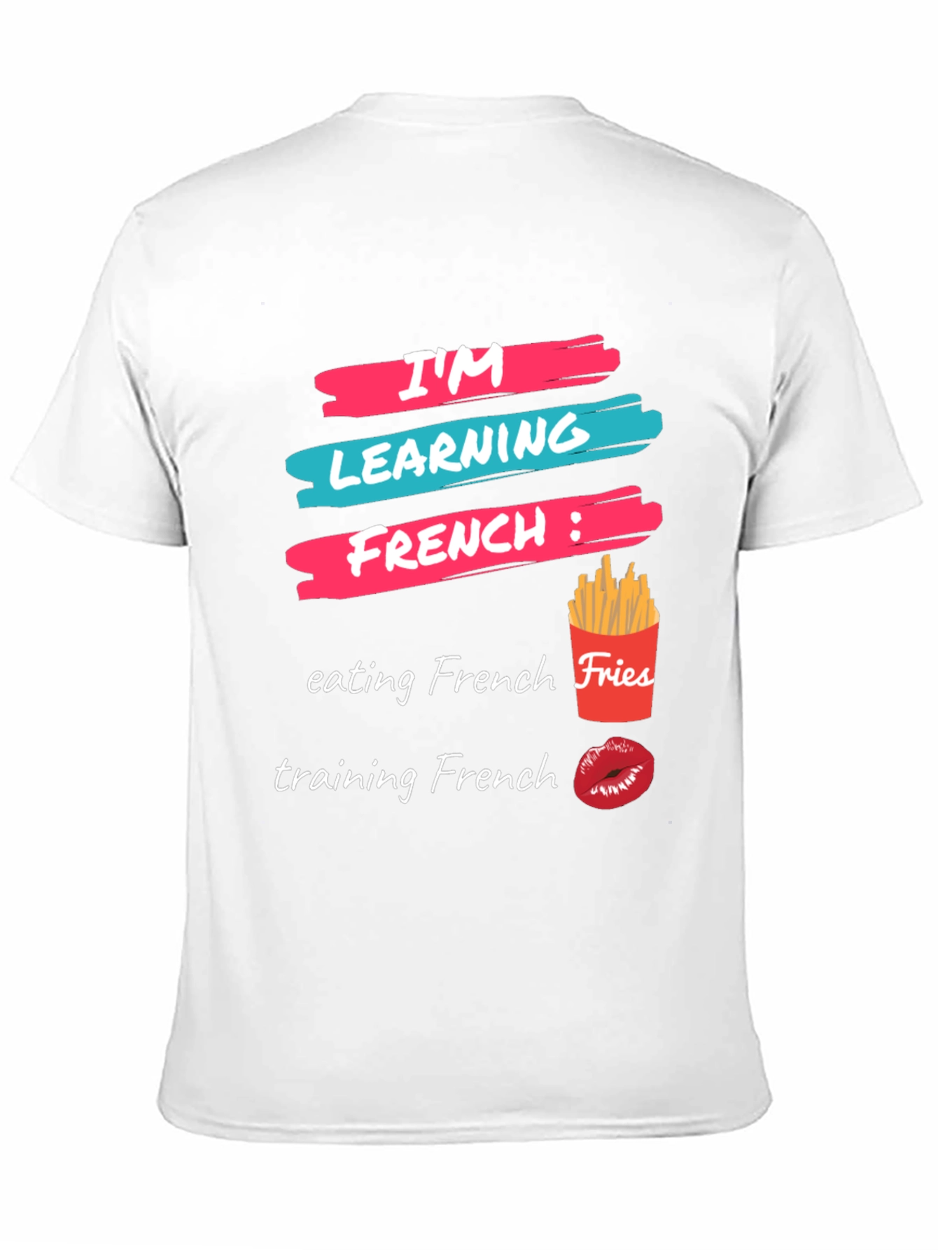 Black I'm Learning French T-Shirt view 11