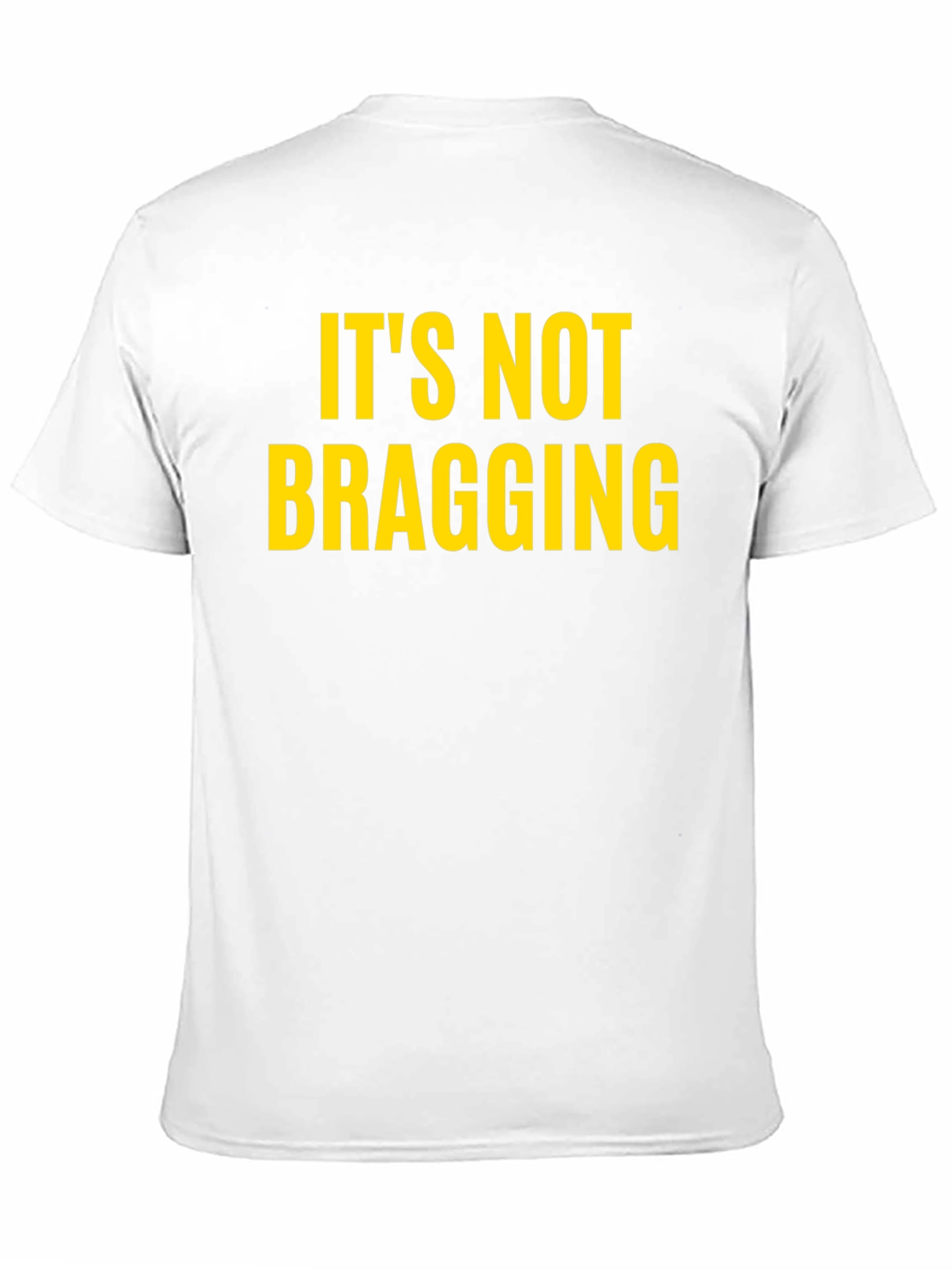 Black It's Not Bragging Crew Neck T-Shirt view 11