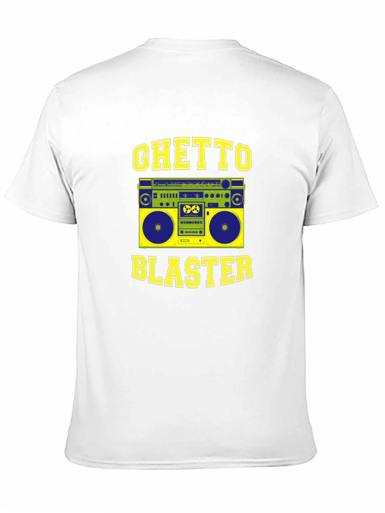 Black Ghetto Blaster Graphic Tee - Retro Boombox Design view 11