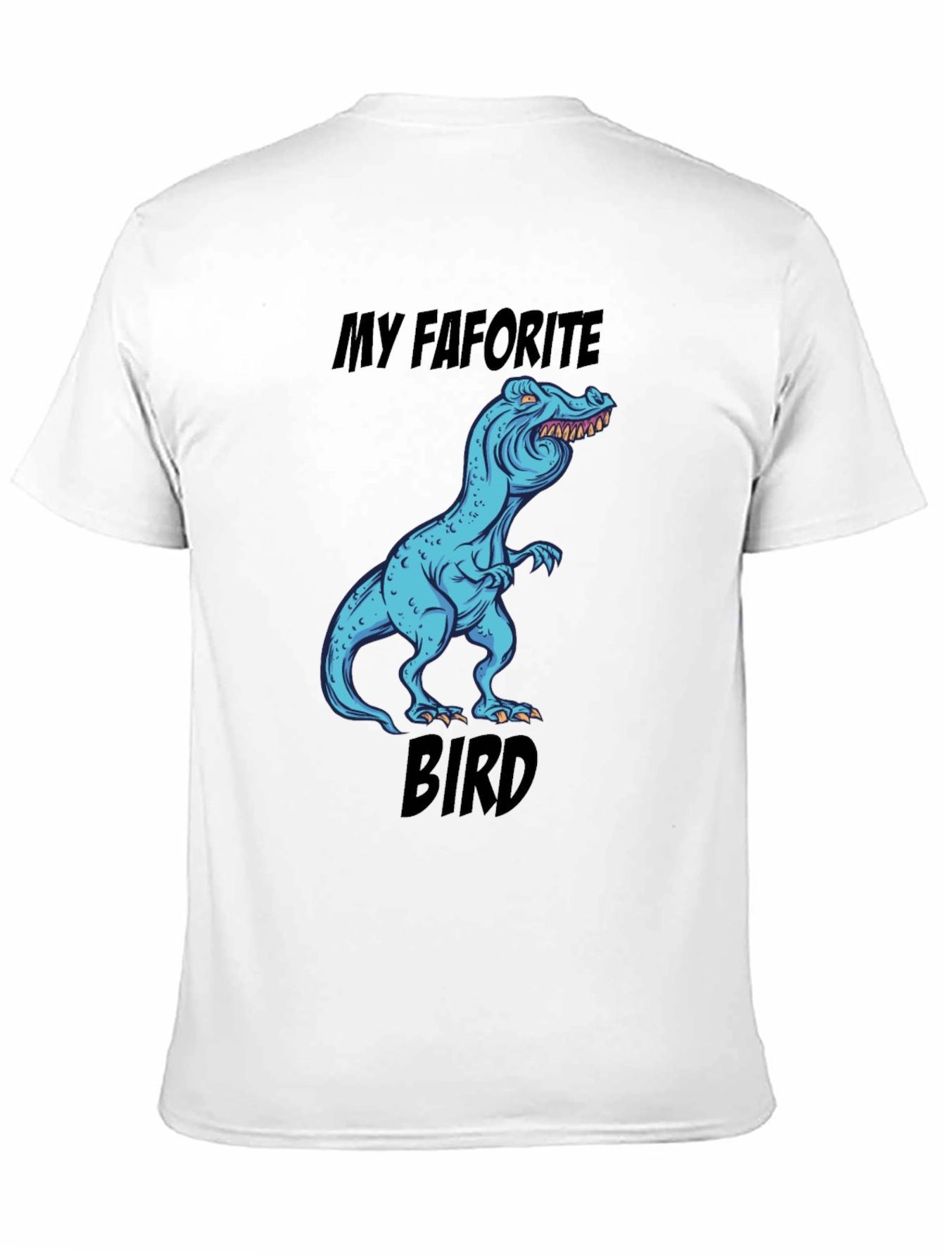 Black Funny Dinosaur T-Shirt: My Favorite Bird view 11