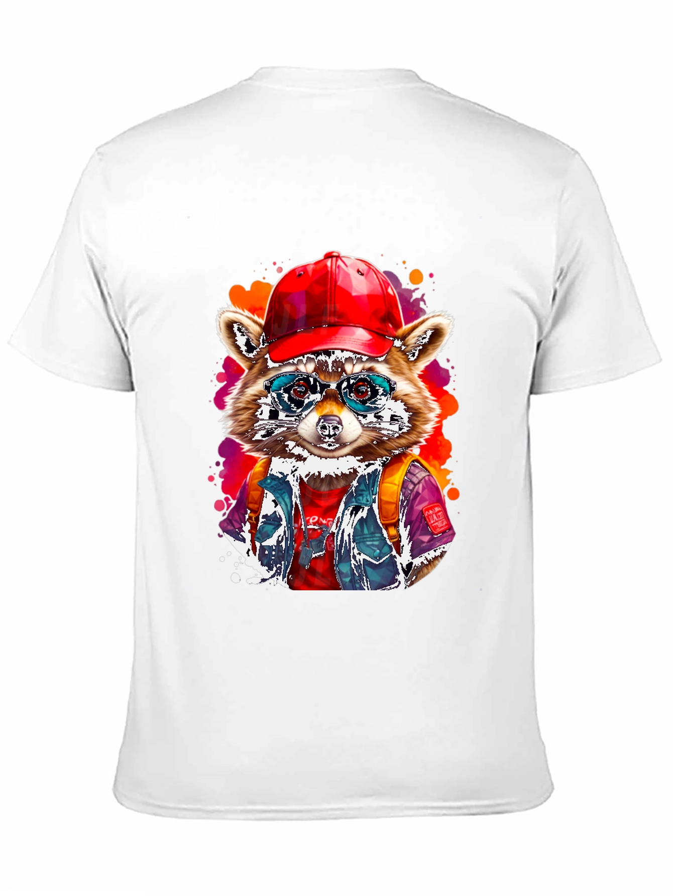 Black Cool Raccoon T-Shirt view 11