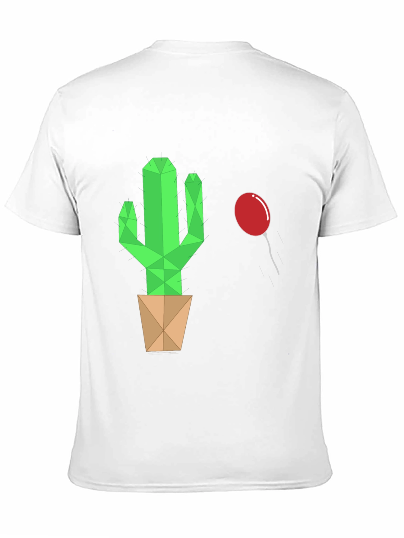 Black Geometric Cactus & Balloon Graphic Tee view 11