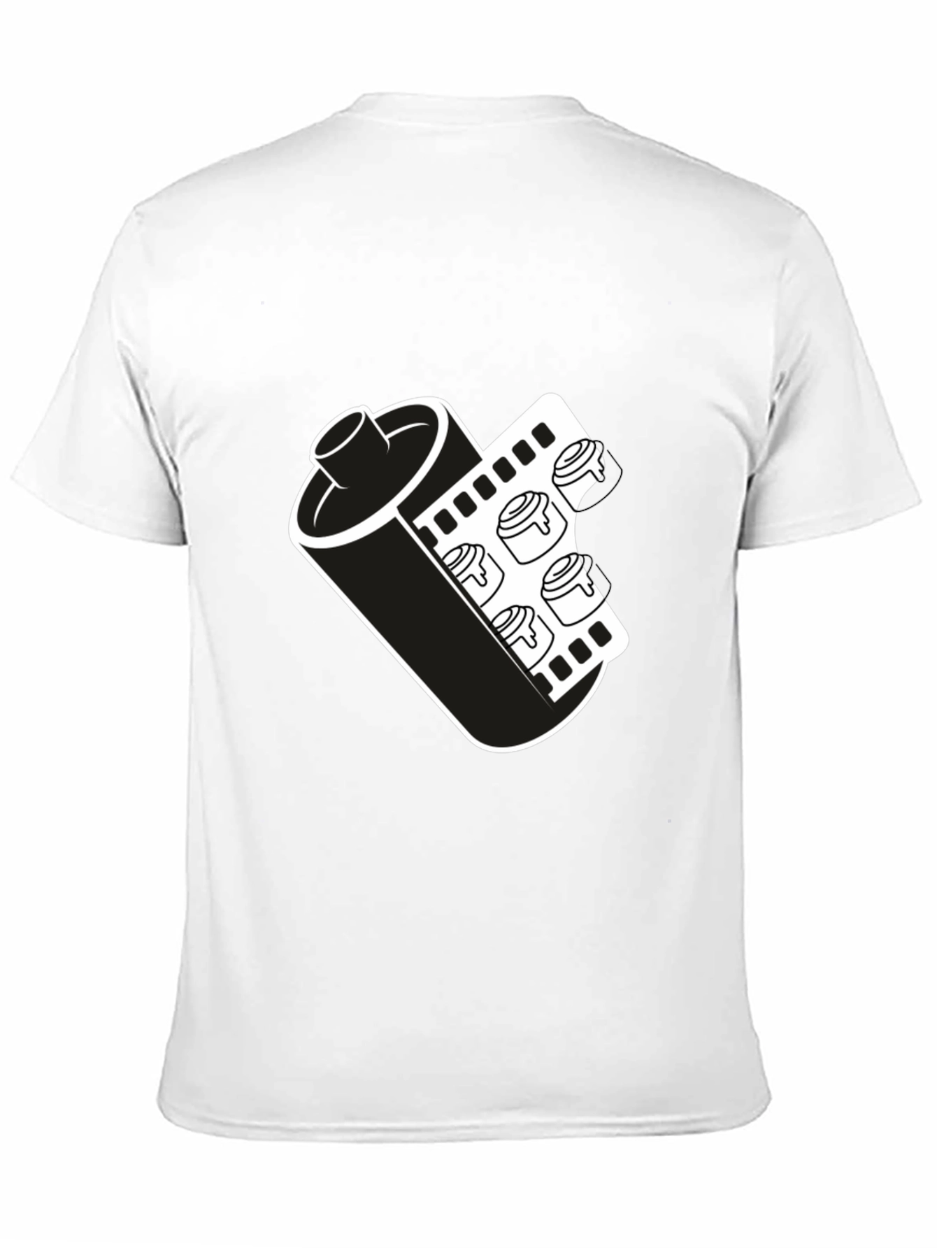 Black Retro Film Roll T-Shirt - Classic Photography Tee view 11