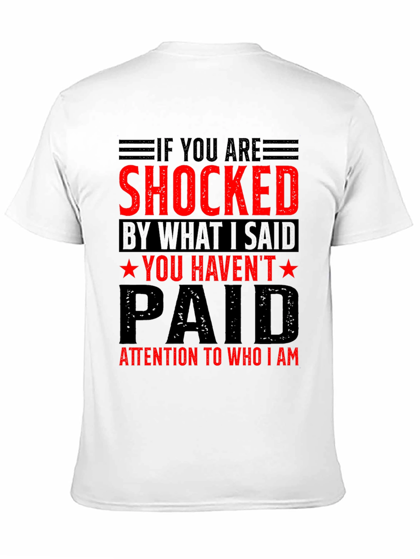 Black Shocked T-Shirt - Bold Statement Tee view 11