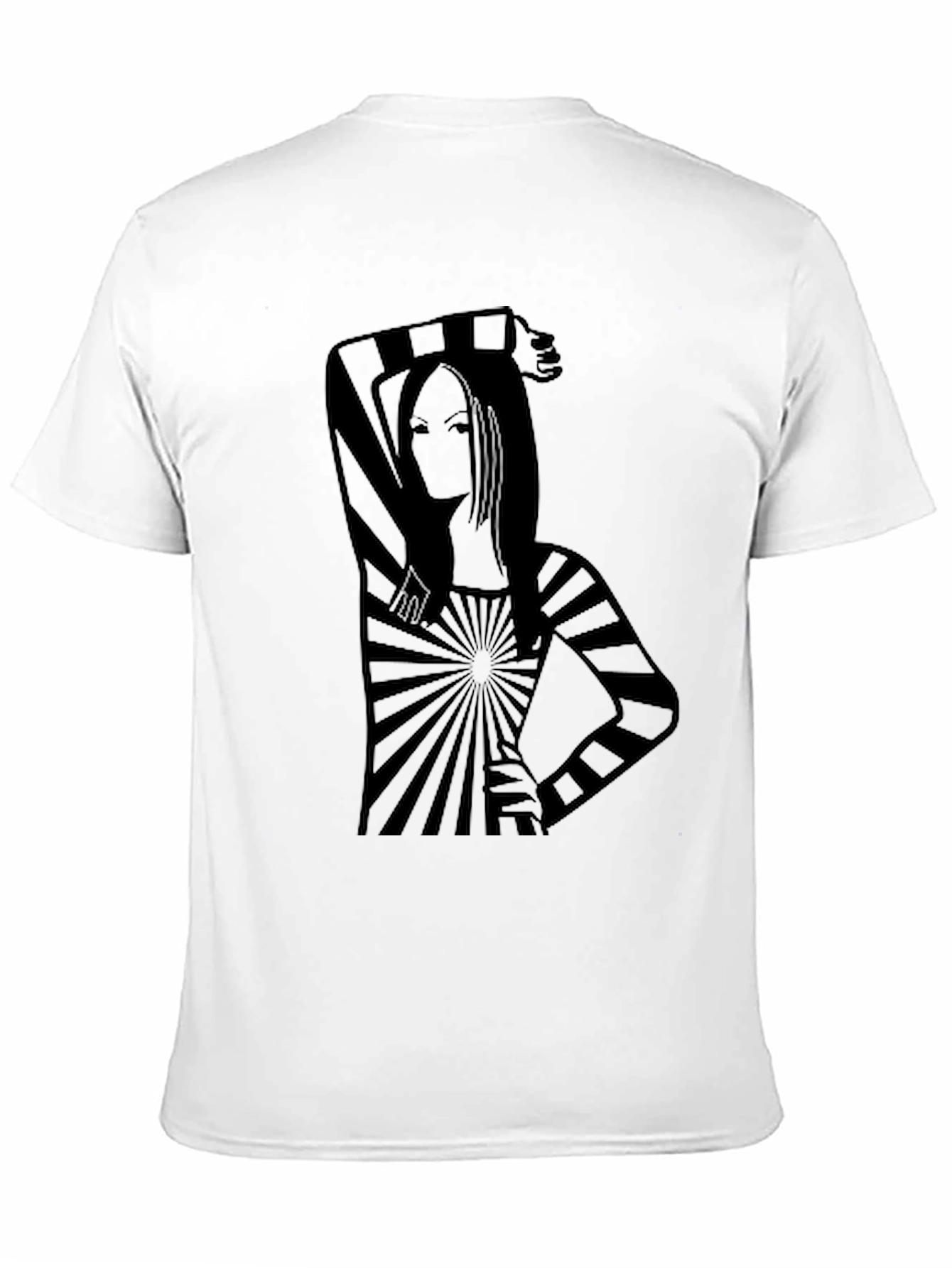Black Stripped Design T-Shirt view 11