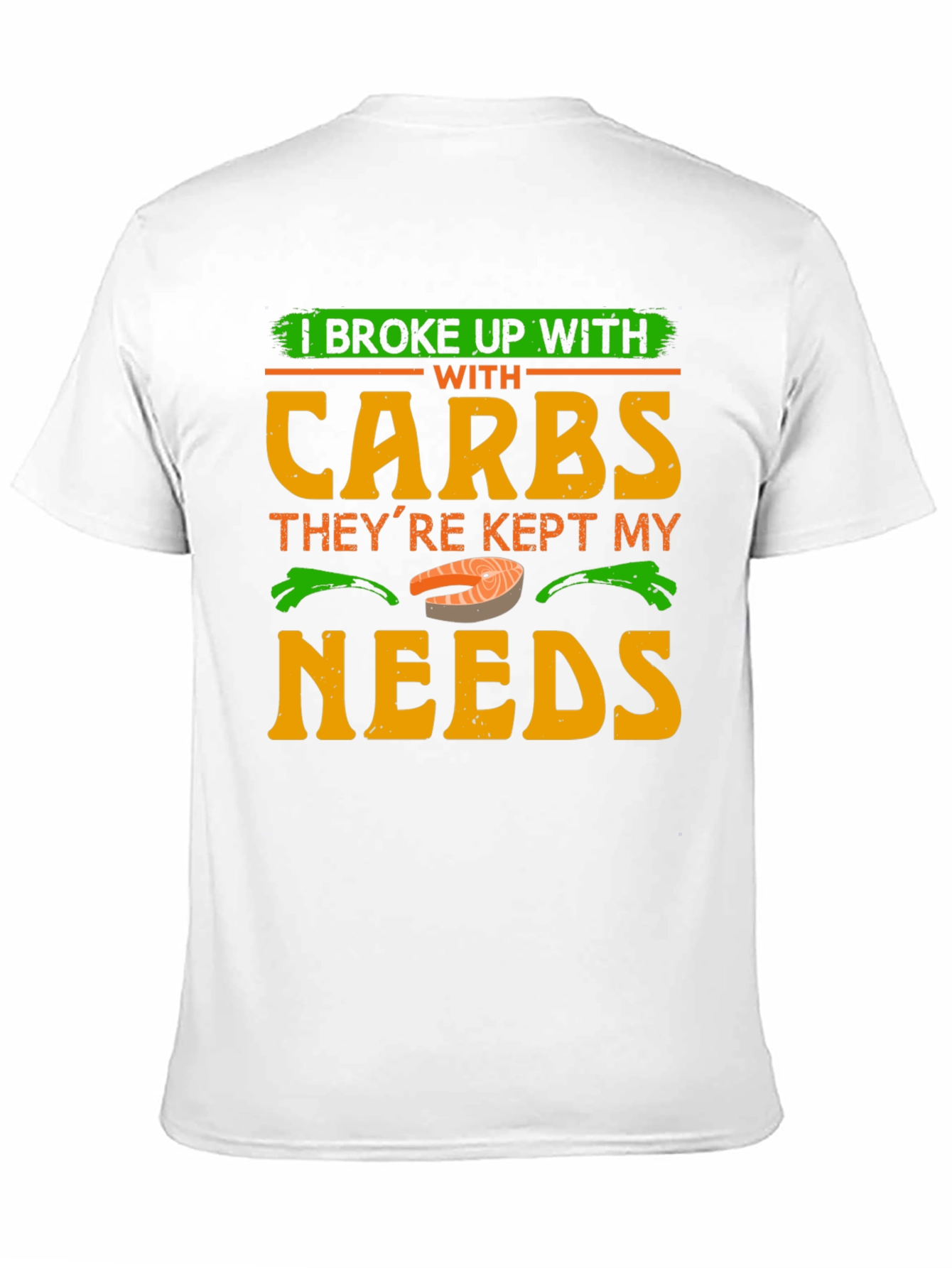 Black I Broke Up With Carbs T-Shirt Funny Keto Diet Tee view 11