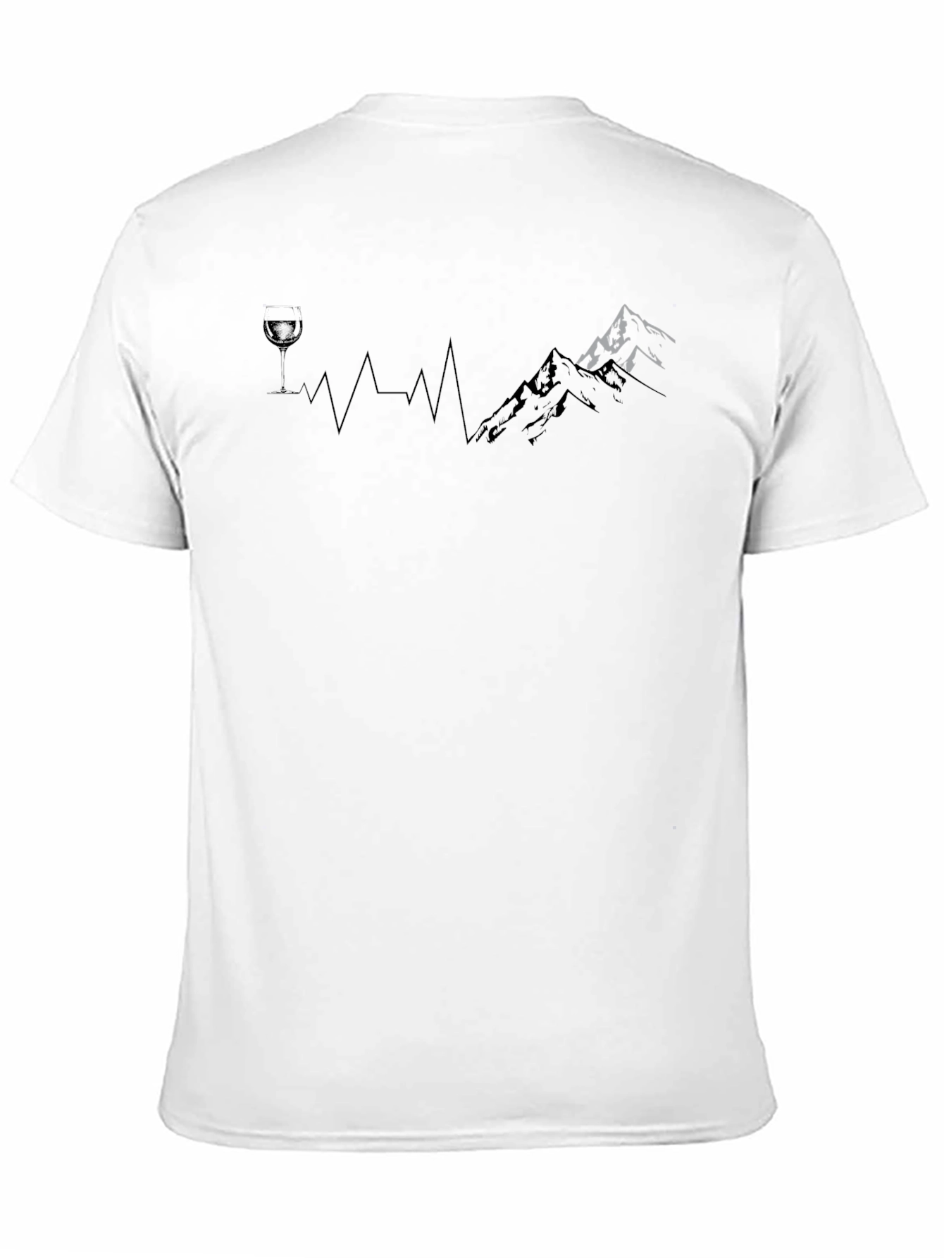 Black Wine & Mountain Heartbeat Tee - Black view 11