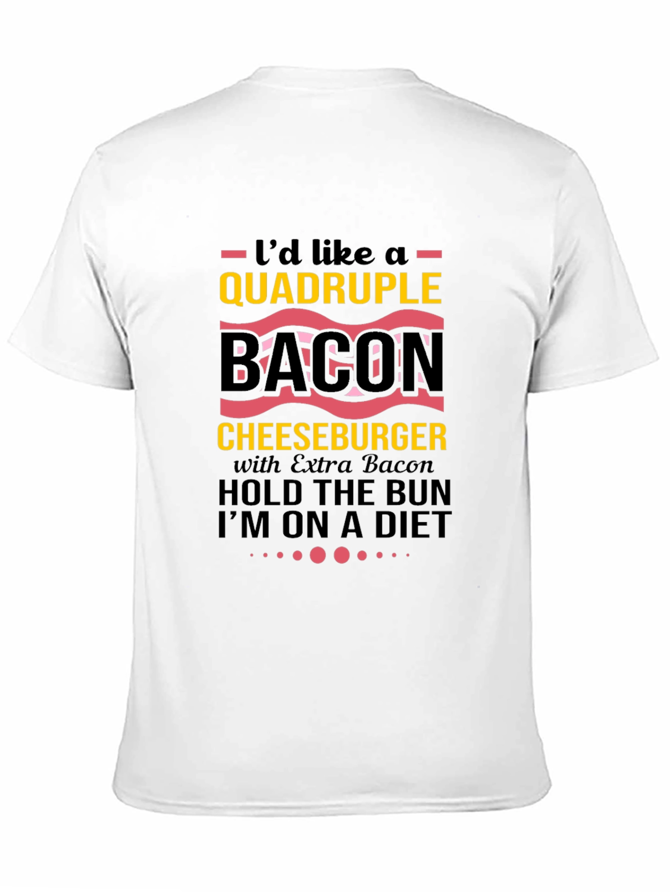 Black Quadruple Bacon Cheeseburger T-Shirt view 11