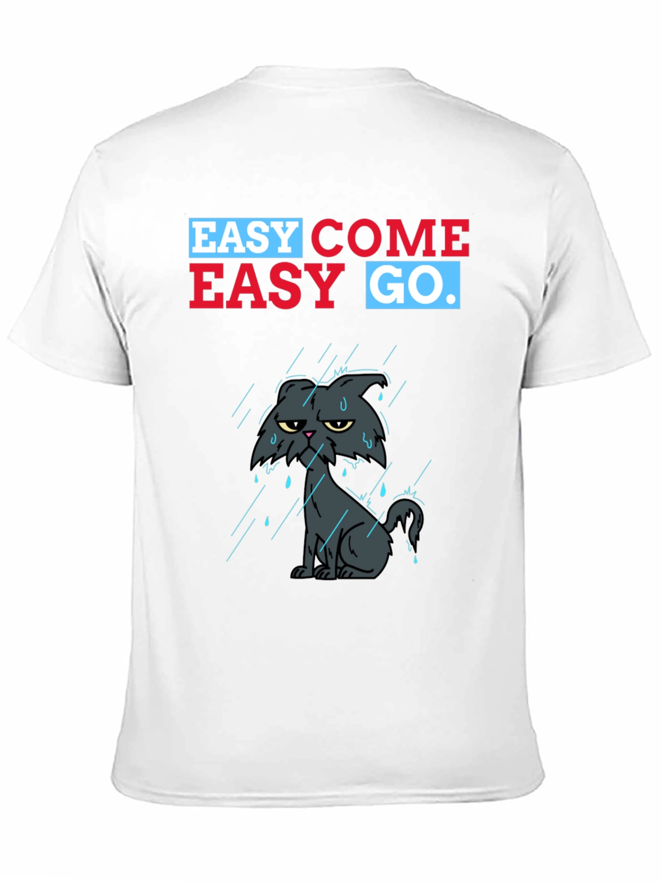 Black Easy Come Easy Go Grumpy Cat T-Shirt view 11