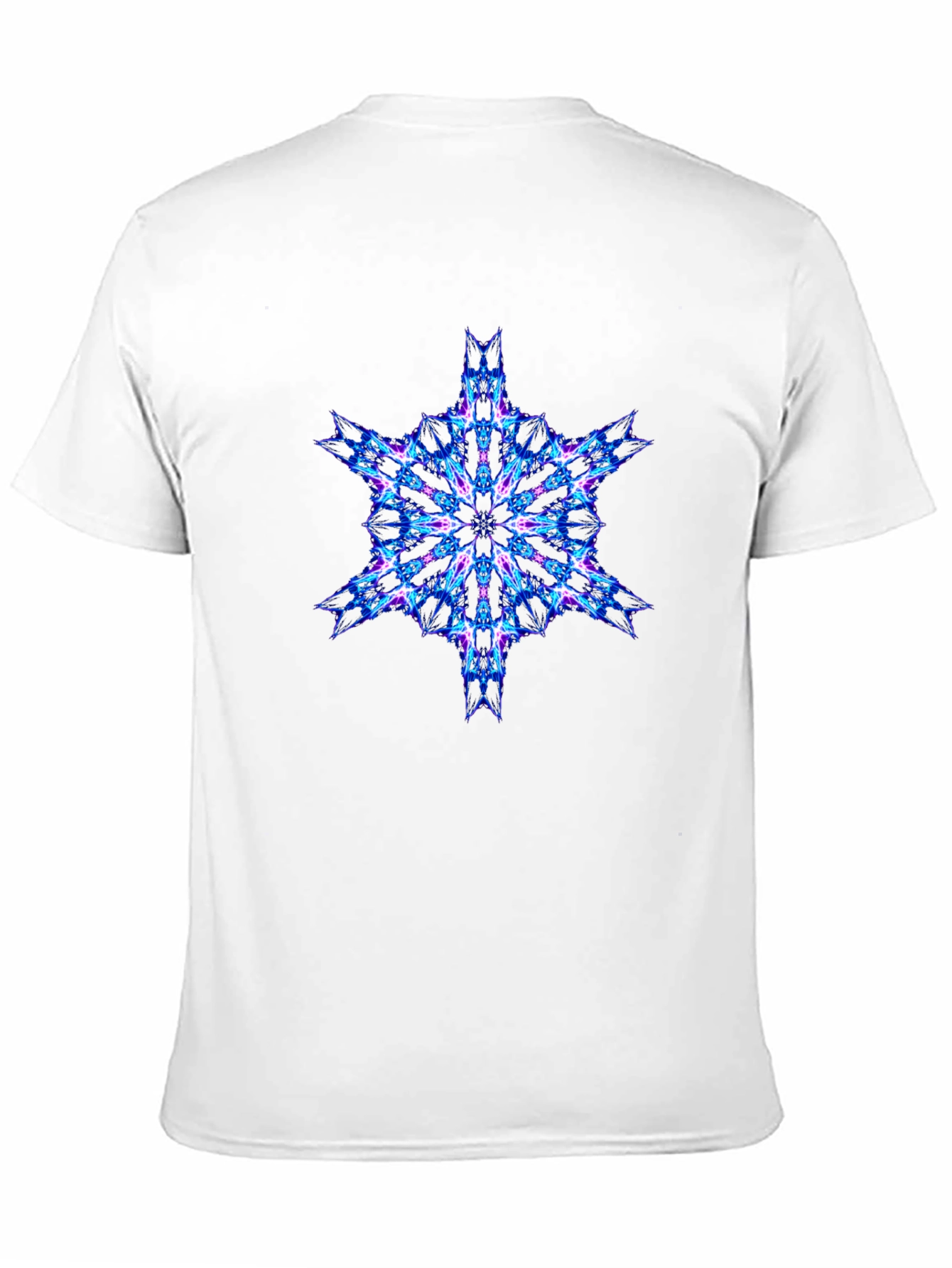 Black Geometric Fractal Tee - Cyberpunk Style view 11