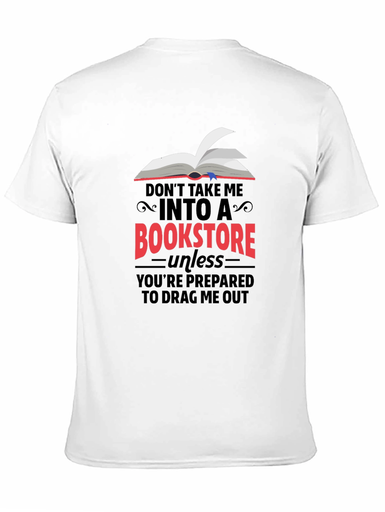 Black Bookstore Lover's T-Shirt: Funny Book Reader Tee view 11