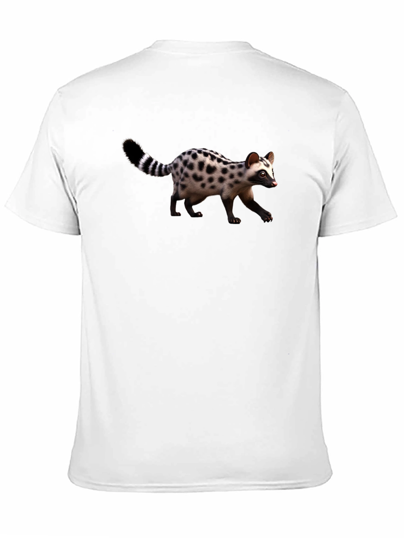 Black Black T-Shirt with Civet Print view 11