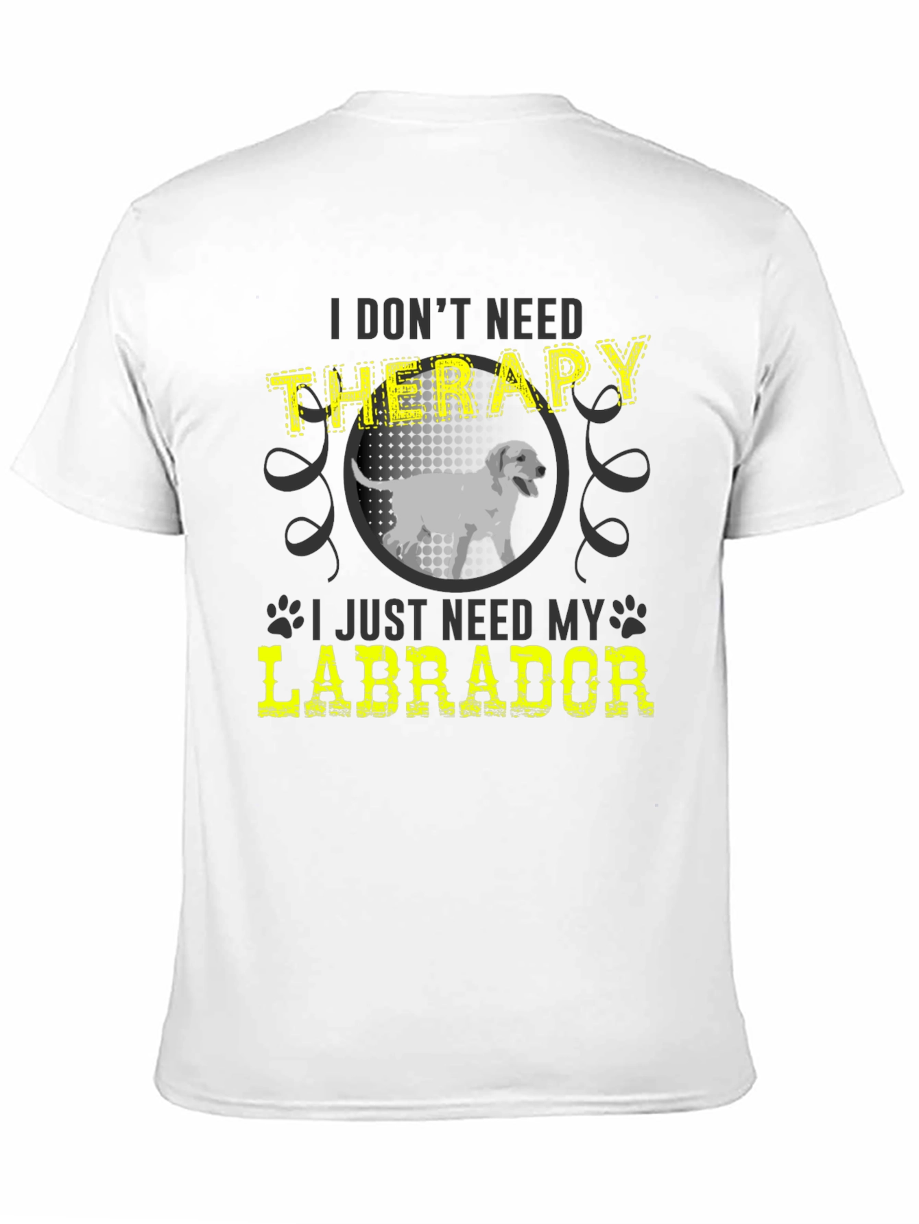 Black Labrador Therapy Graphic T-Shirt view 11