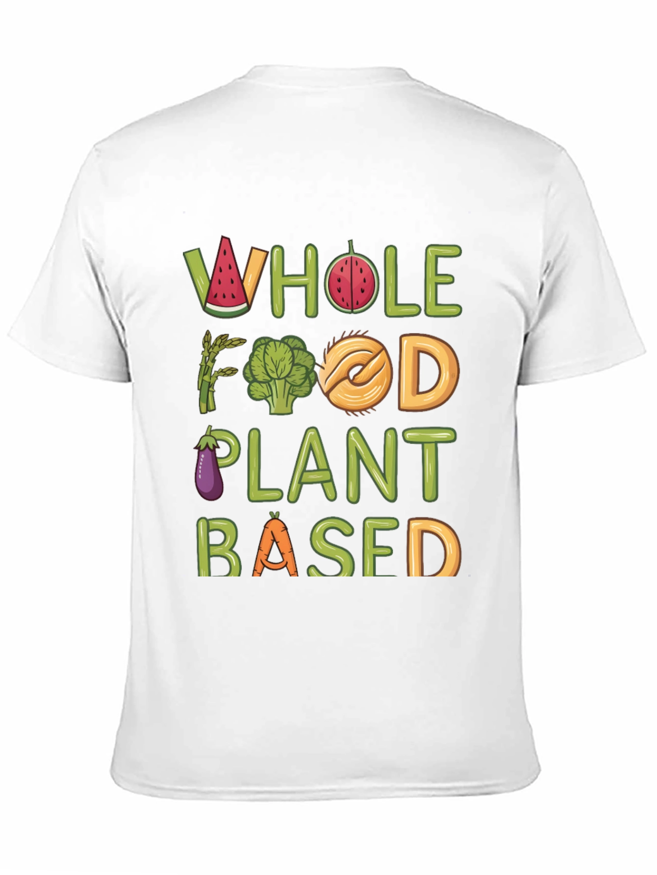 Black Whole Food Plant Based T-Shirt - Vegan Tee view 11