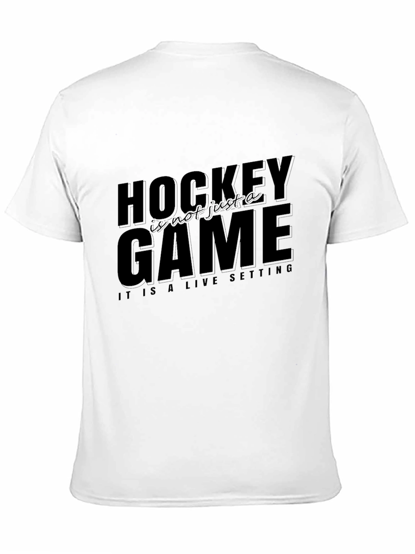 Black Hockey Fan T-Shirt - "Hockey Is Not Just a Game" Tee view 11